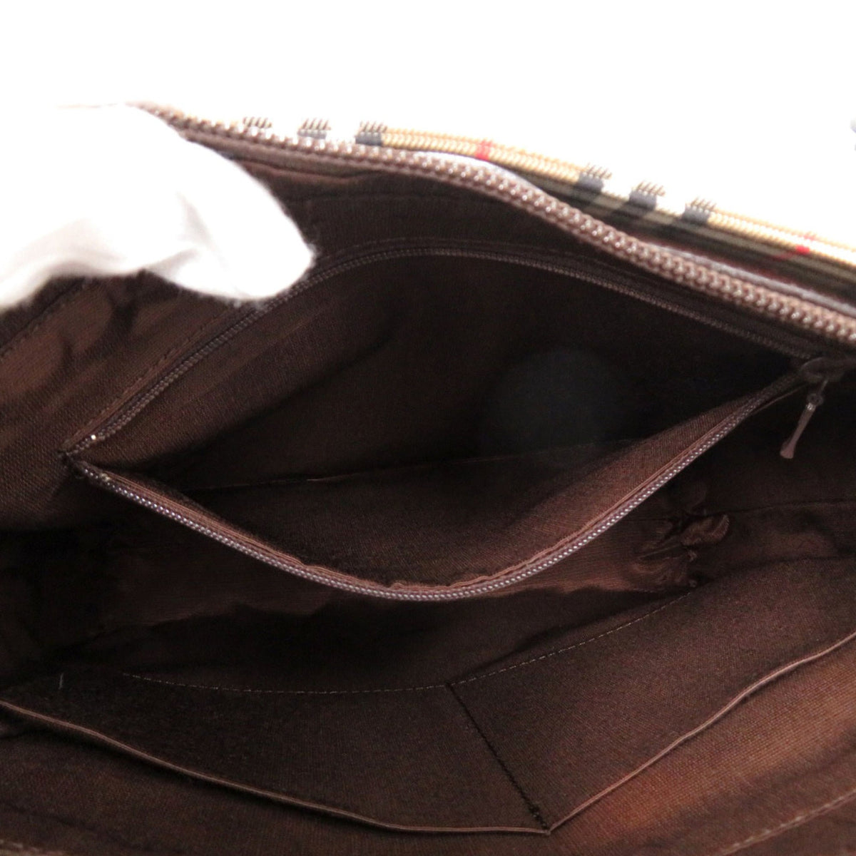 Burberry Brown Canvas Leather Handbag (Pre-Owned)