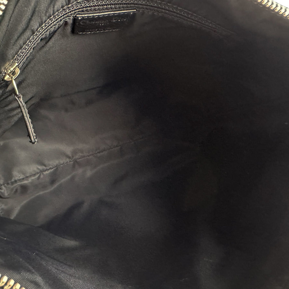 Christian Dior Black Canvas Leather Shoulder Bag (Pre-Owned)