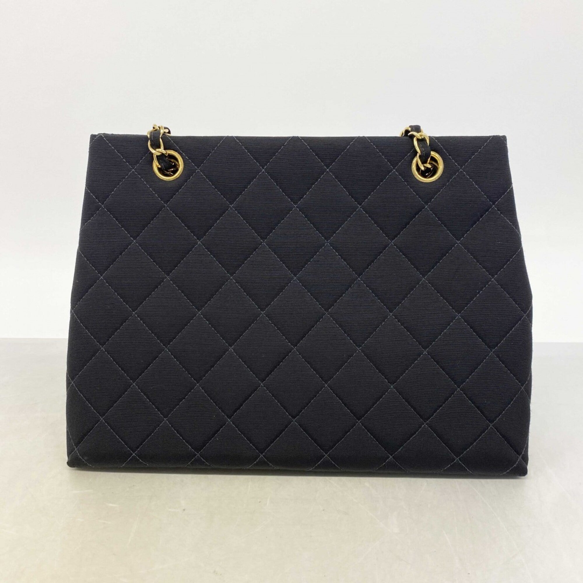 Chanel Black Cotton Shoulder Bag (Pre-Owned)