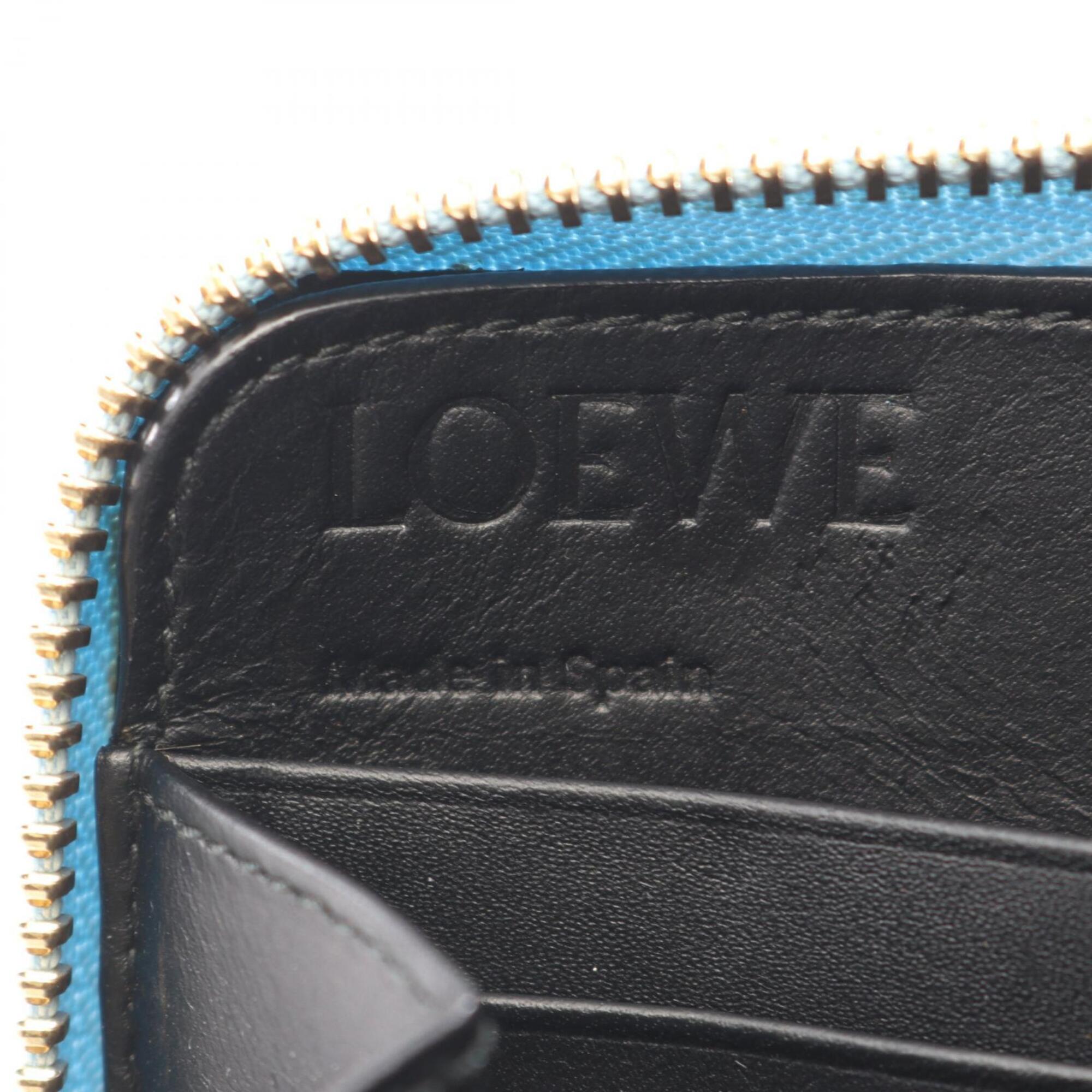 Loewe Blue Leather Long Wallet (Bi-Fold) (Pre-Owned)