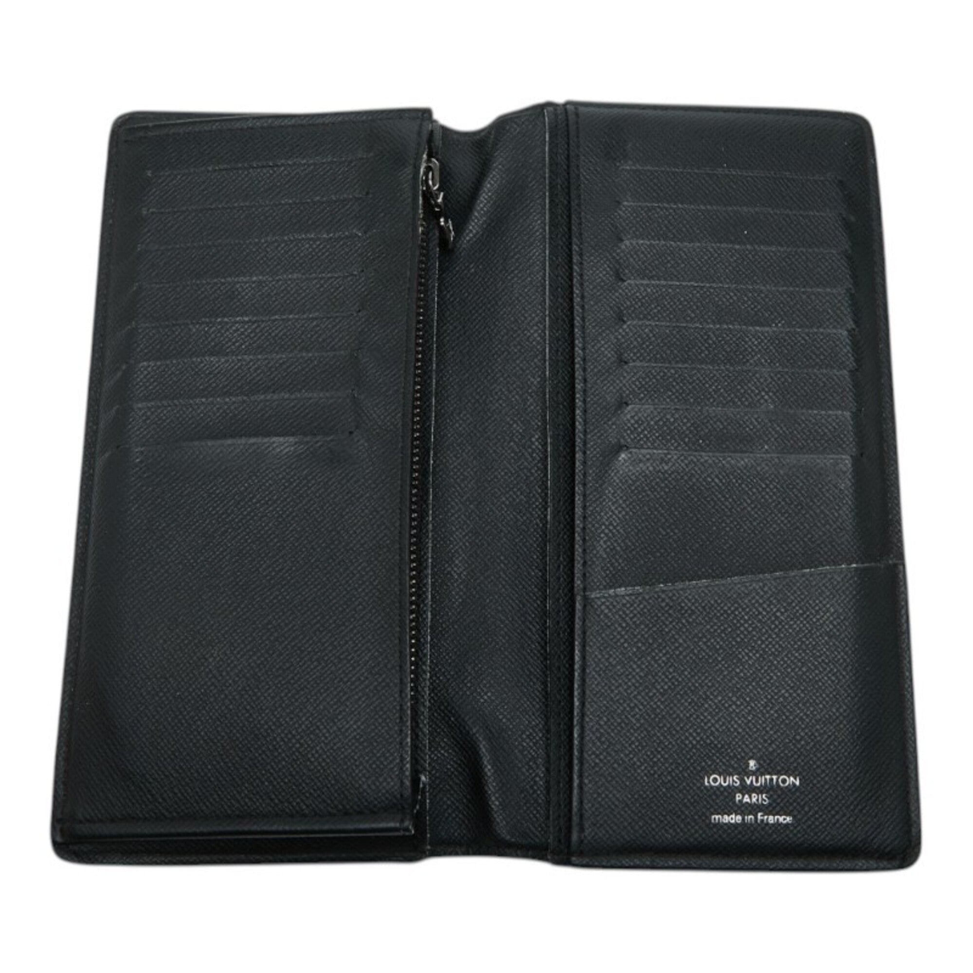Louis Vuitton Black Gray Pvc Leather Long Wallet (Bi-Fold) (Pre-Owned)