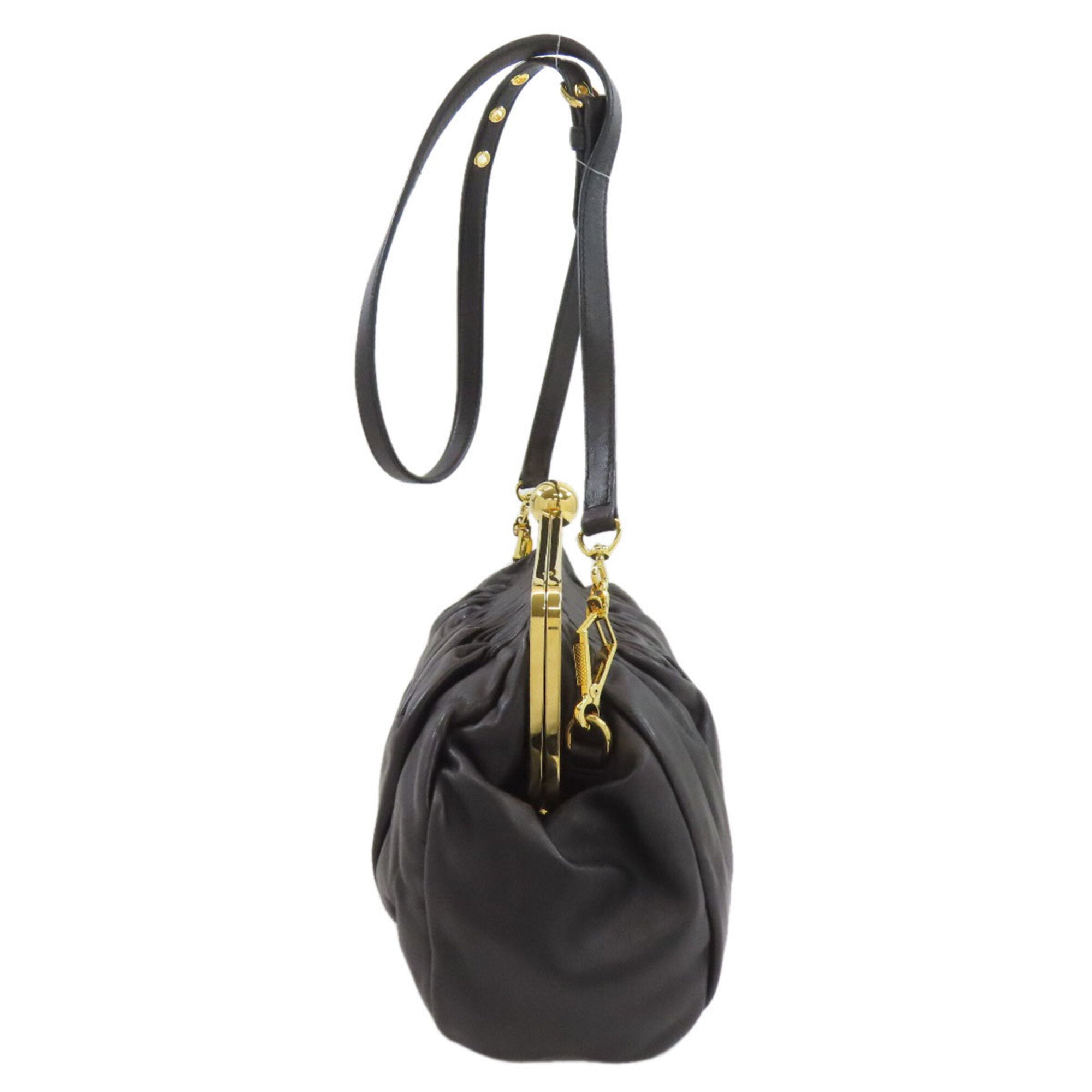 Miu Miu Black Leather Shoulder Bag (Pre-Owned)