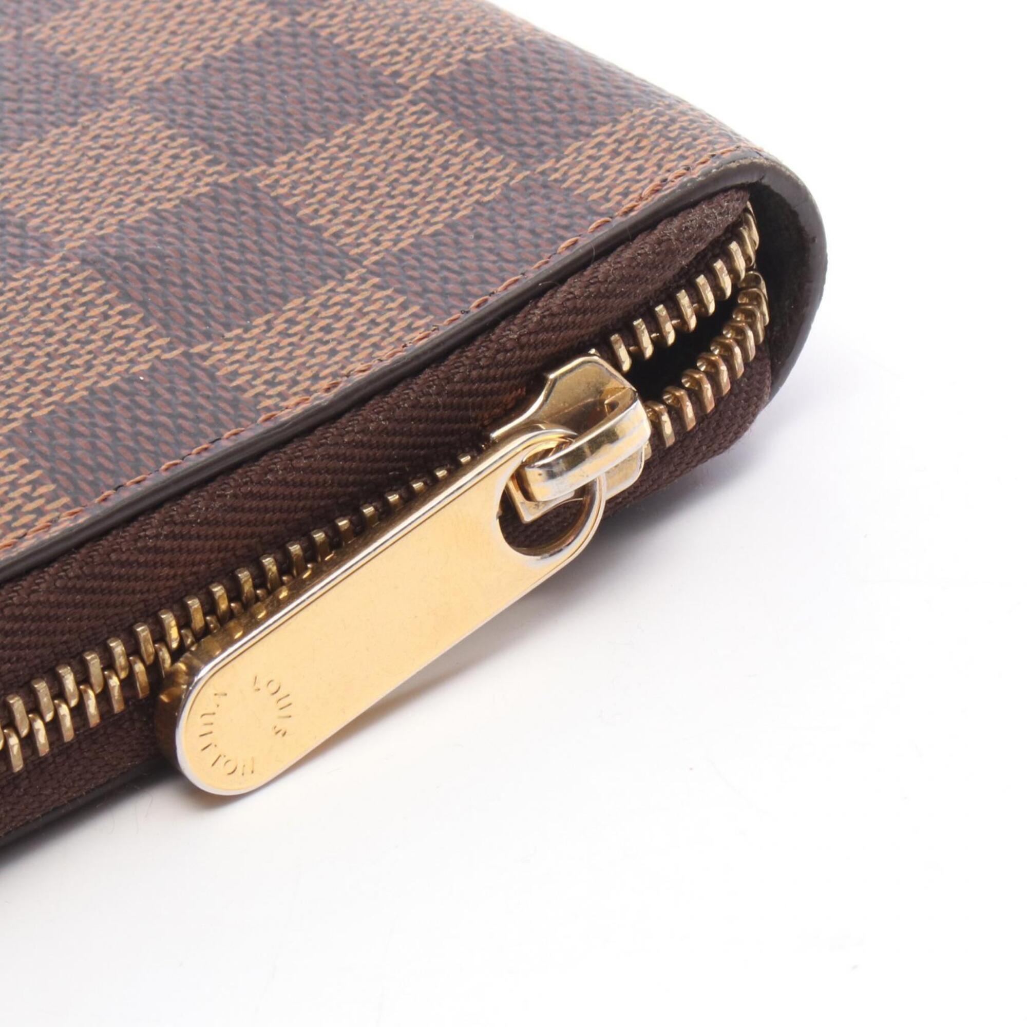 Louis Vuitton Brown Leather Pvc Long Wallet (Bi-Fold) (Pre-Owned)