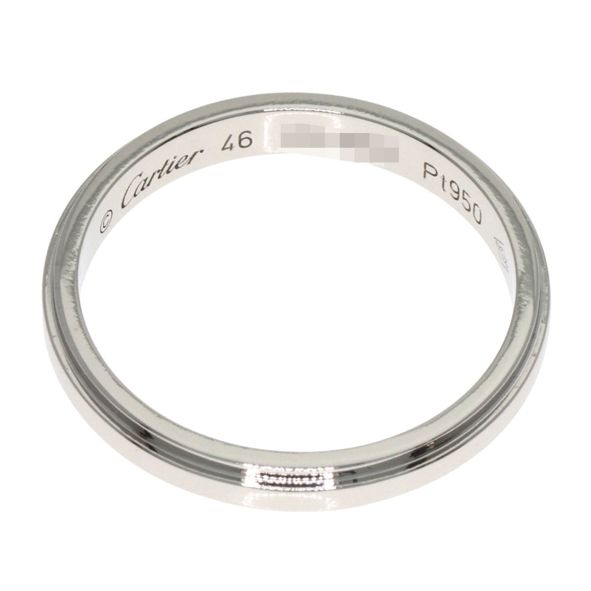 Cartier Platinum Platinum 950 Band Ring (Pre-Owned)