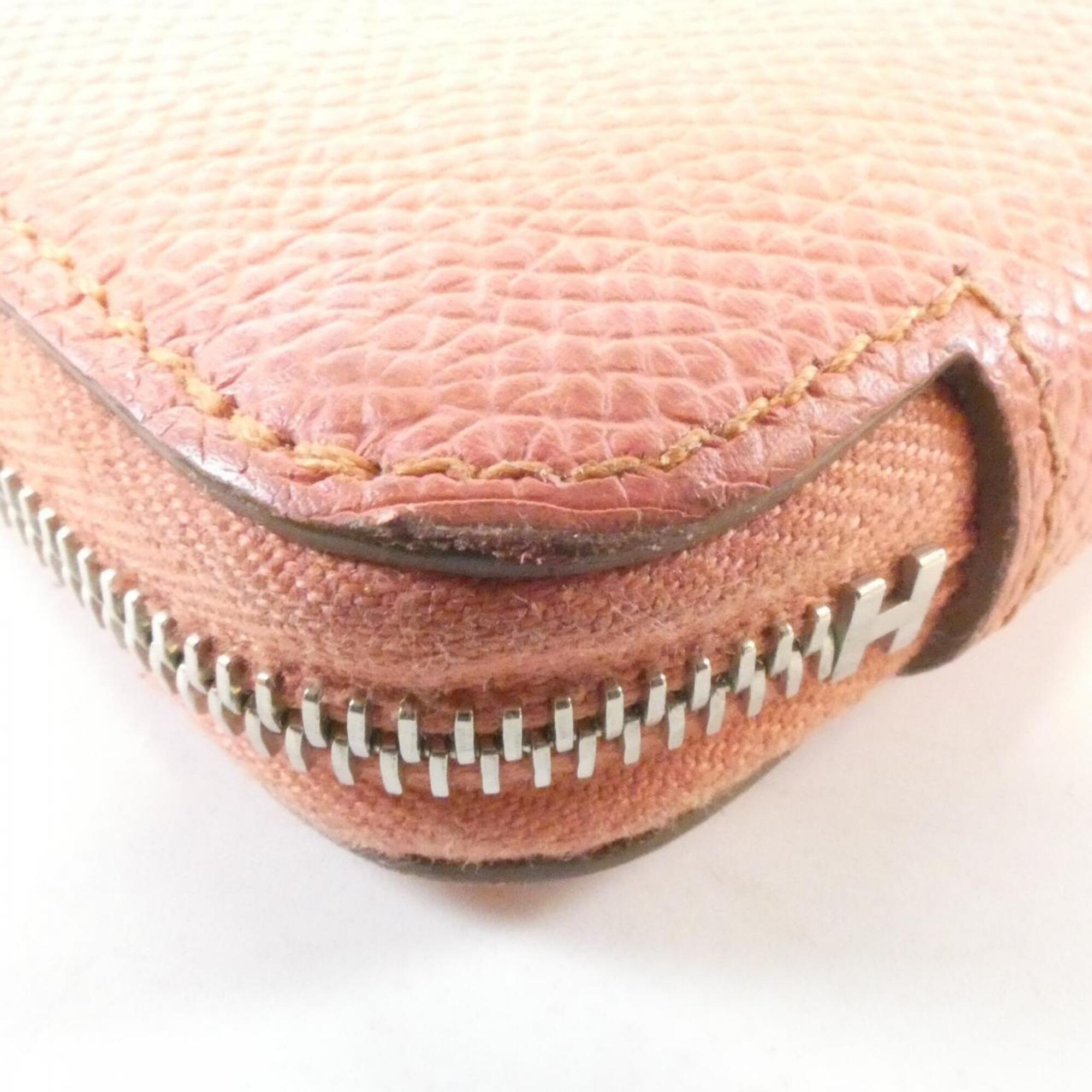 Hermes Argile Pink Epsom Leather Silk Coin Purse/Coin Case (Pre-Owned)