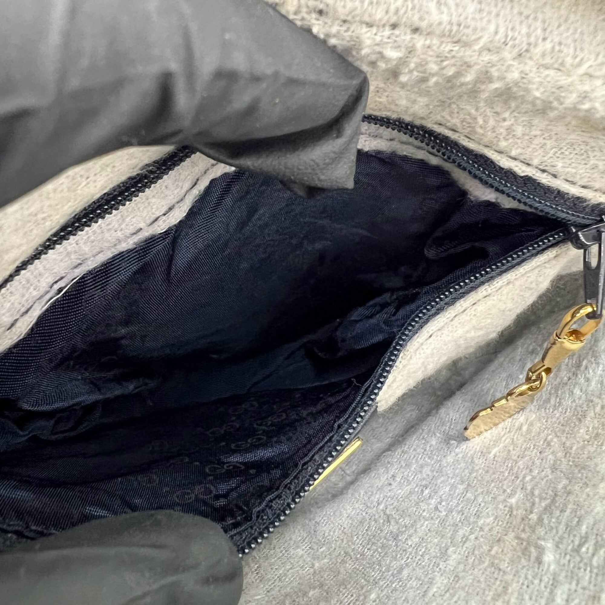 Gucci Navy Leather Pvc Pochette Shoulder Bag (Pre-Owned)