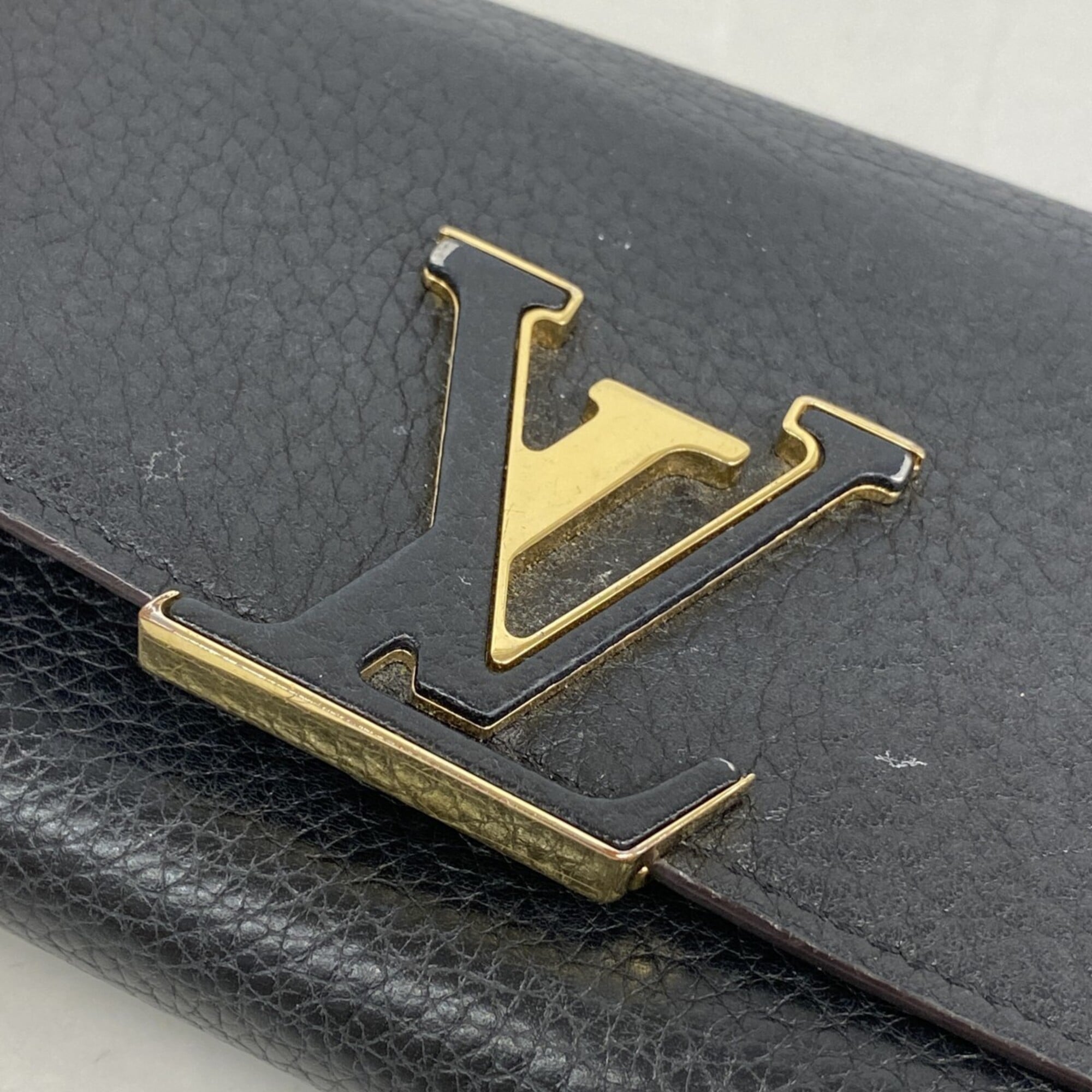 Louis Vuitton Noir Long Wallet (Bi-Fold) (Pre-Owned)