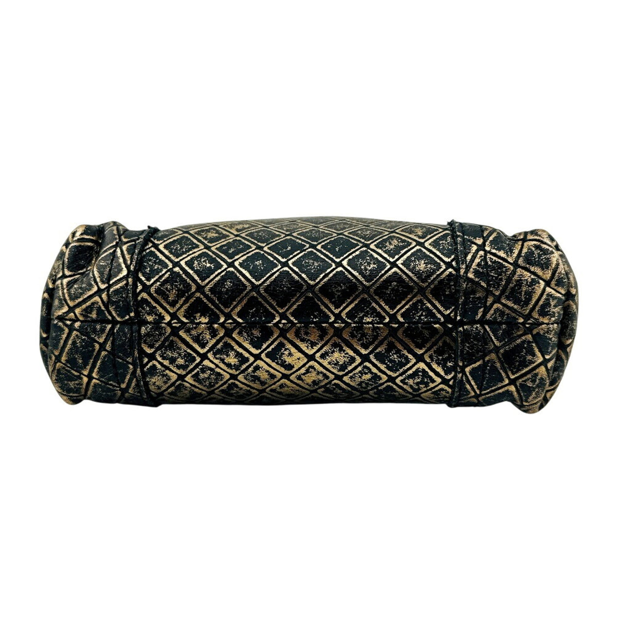 Bottega Veneta Black Gold Leather Pouch (Pre-Owned)