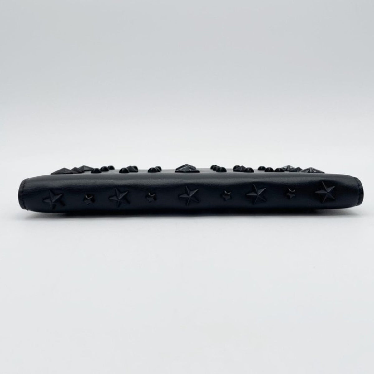 Jimmy Choo Black Leather Long Wallet (Bi-Fold) (Pre-Owned)