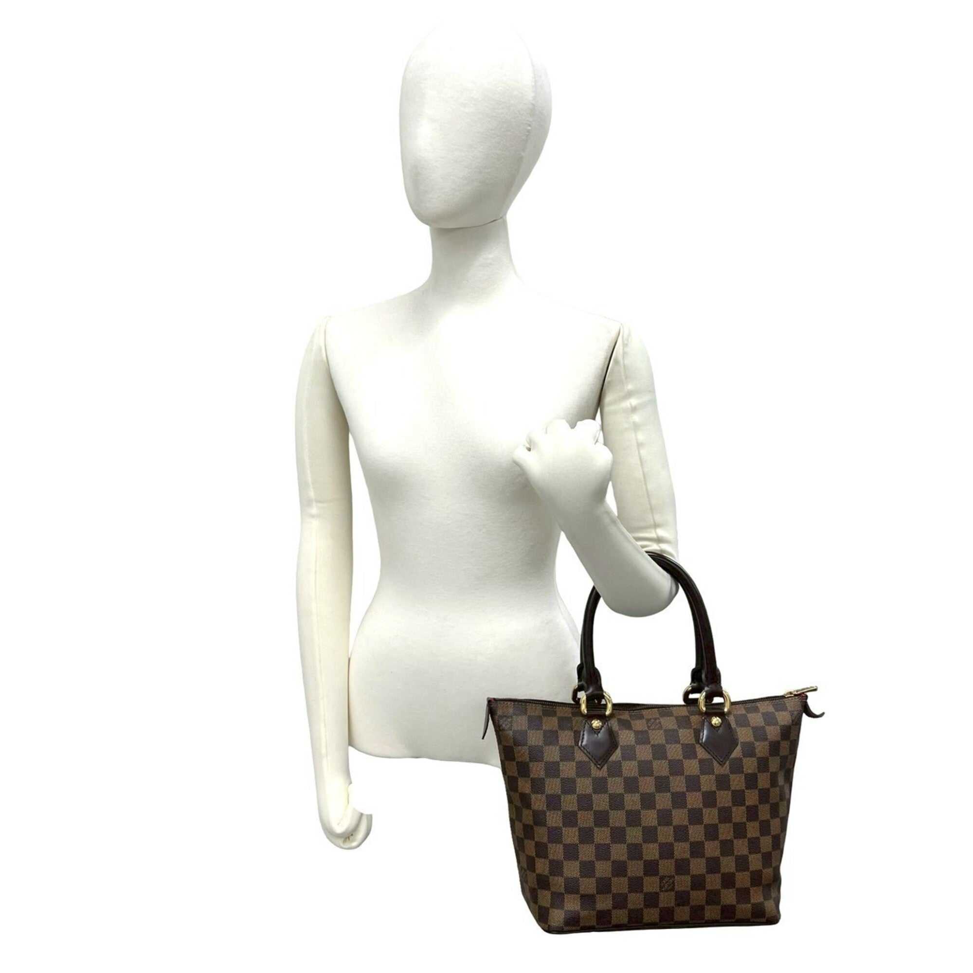 Louis Vuitton Brown Leather Pvc Handbag Tote Bag (Pre-Owned)