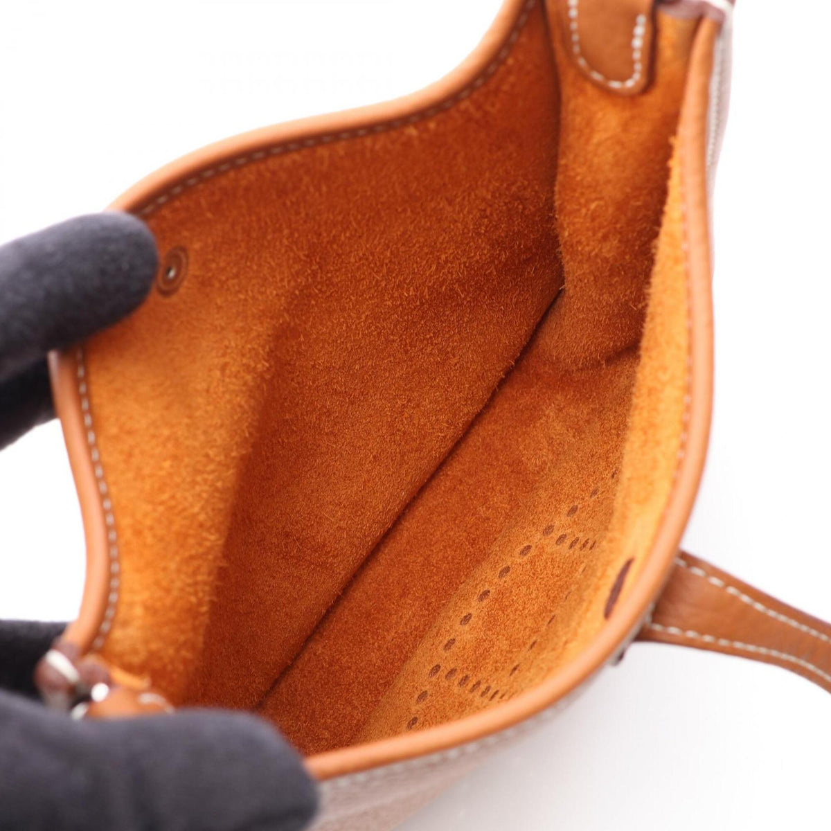 Hermes Brown Taurillon Clemence Leather Handbag Shoulder Bag (Pre-Owned)