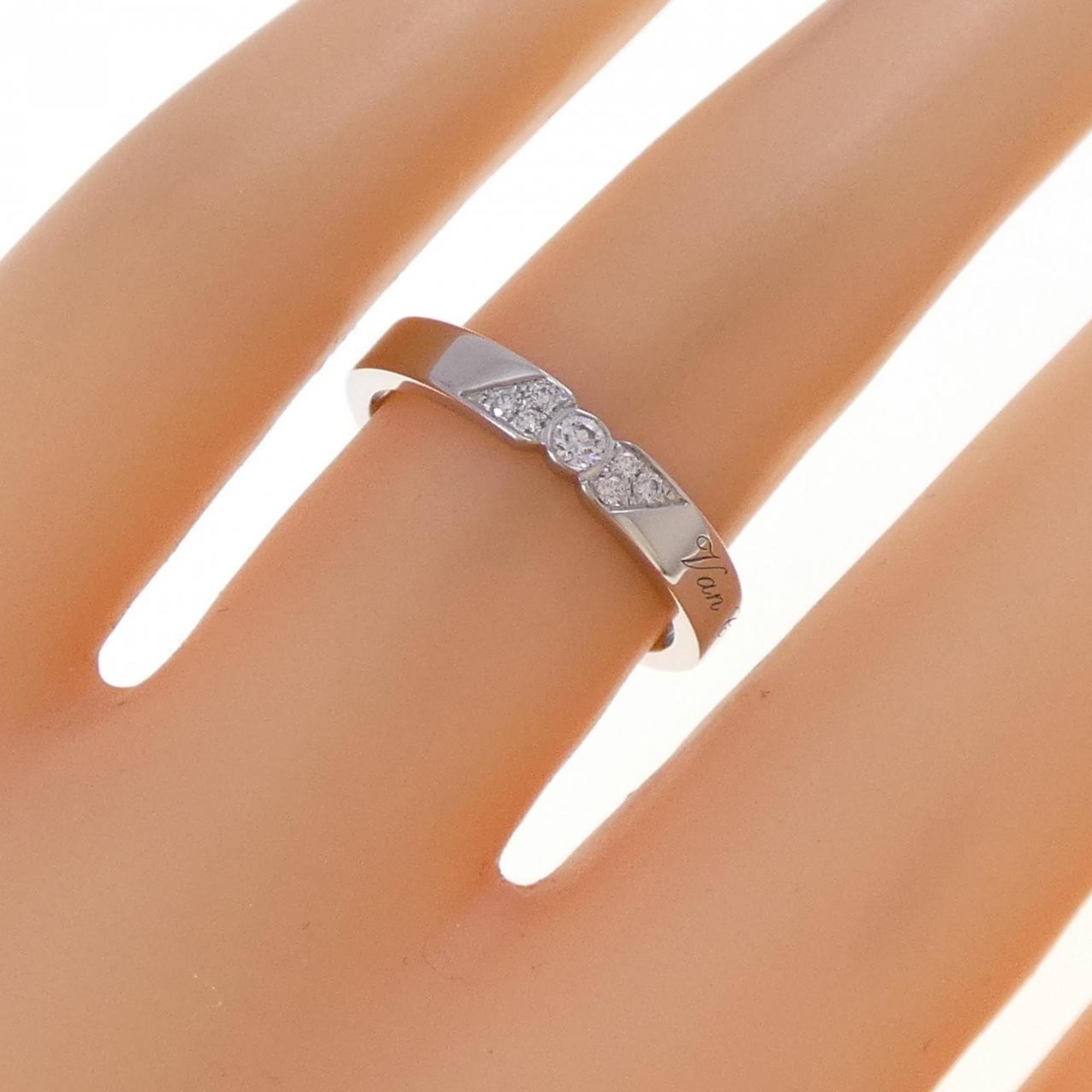 Van Cleef & Arpels Platinum Platinum 950 Band Ring (Pre-Owned)
