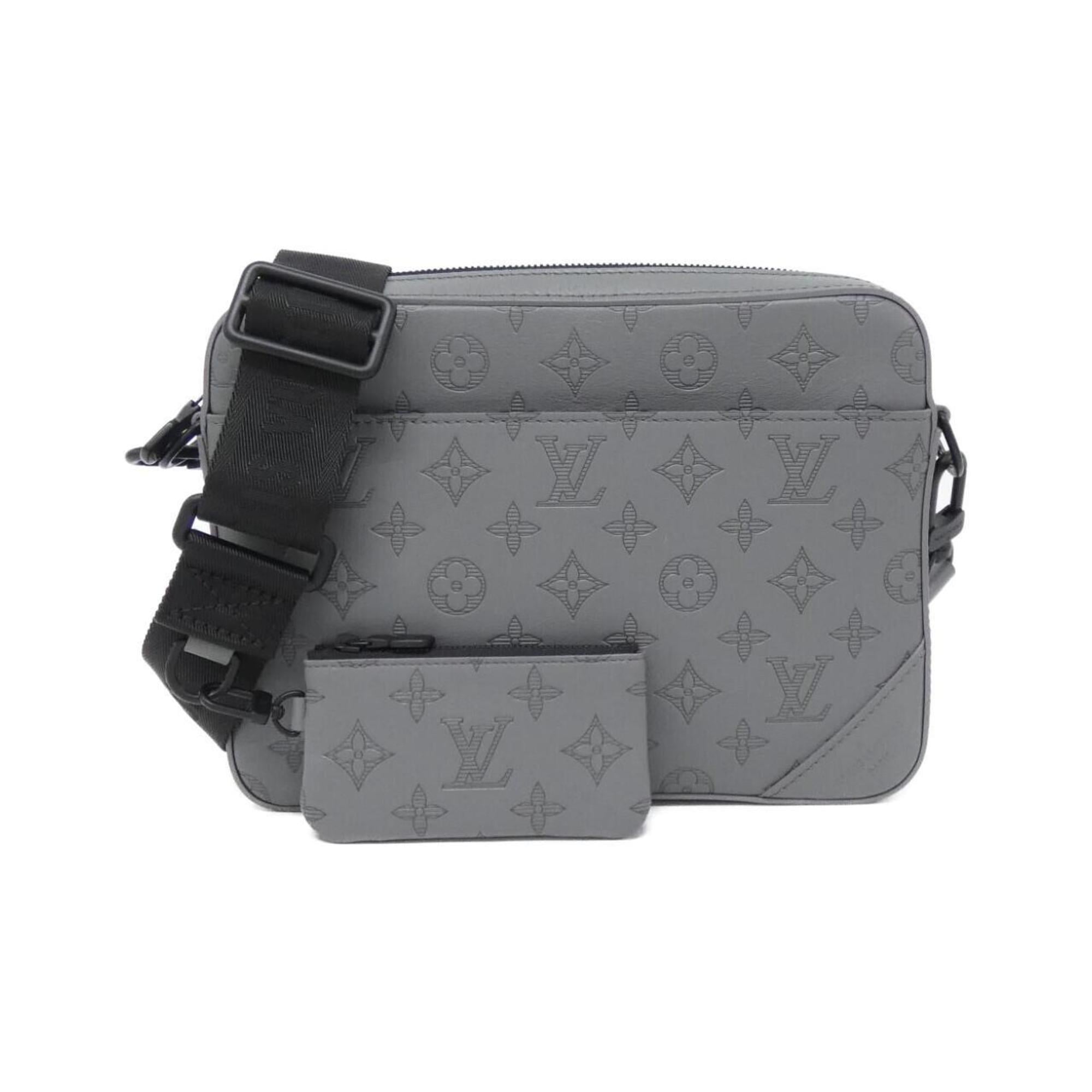 Louis Vuitton Black Leather Shoulder Bag (Pre-Owned)