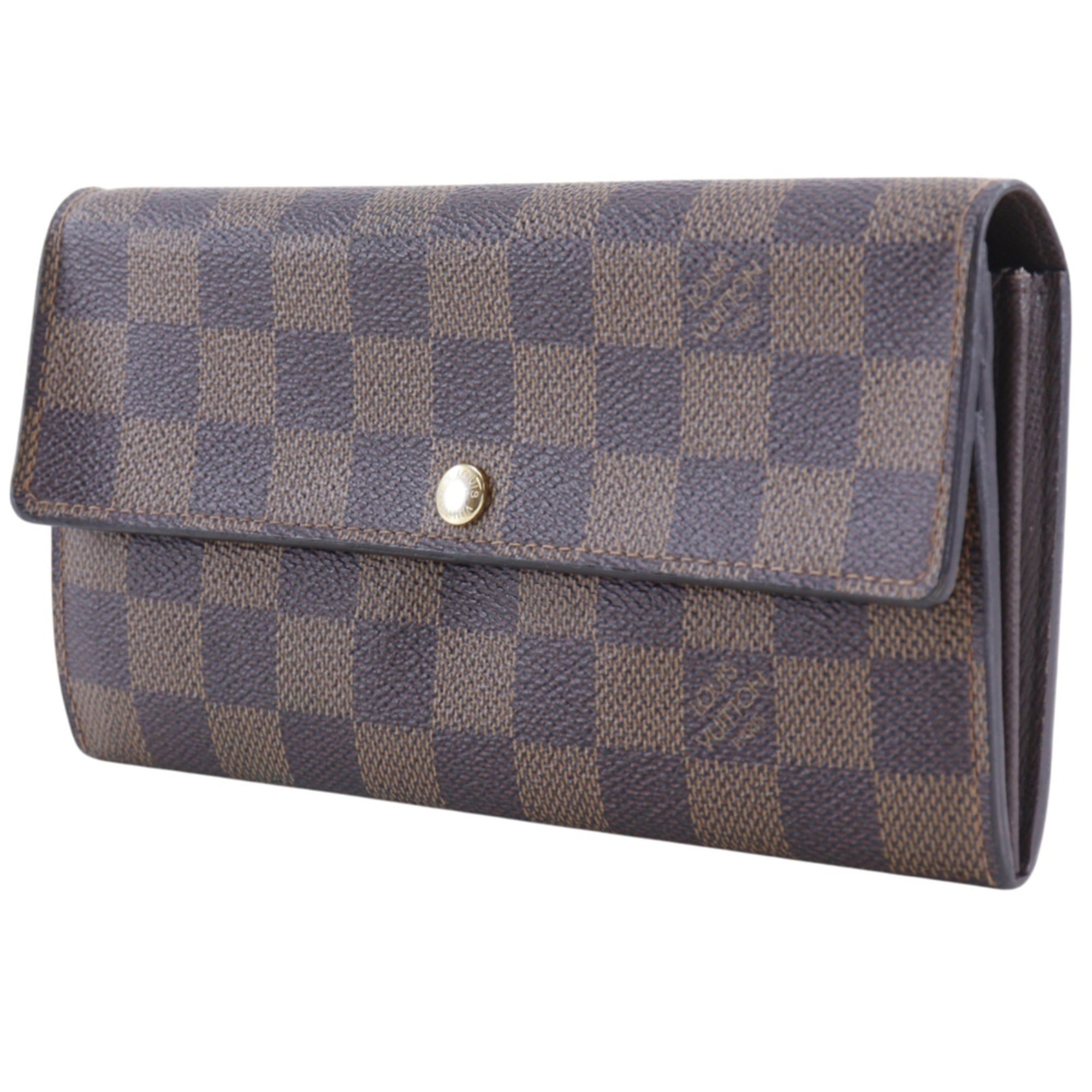 Louis Vuitton Brown Damier Canvas Long Wallet (Bi-Fold) (Pre-Owned)