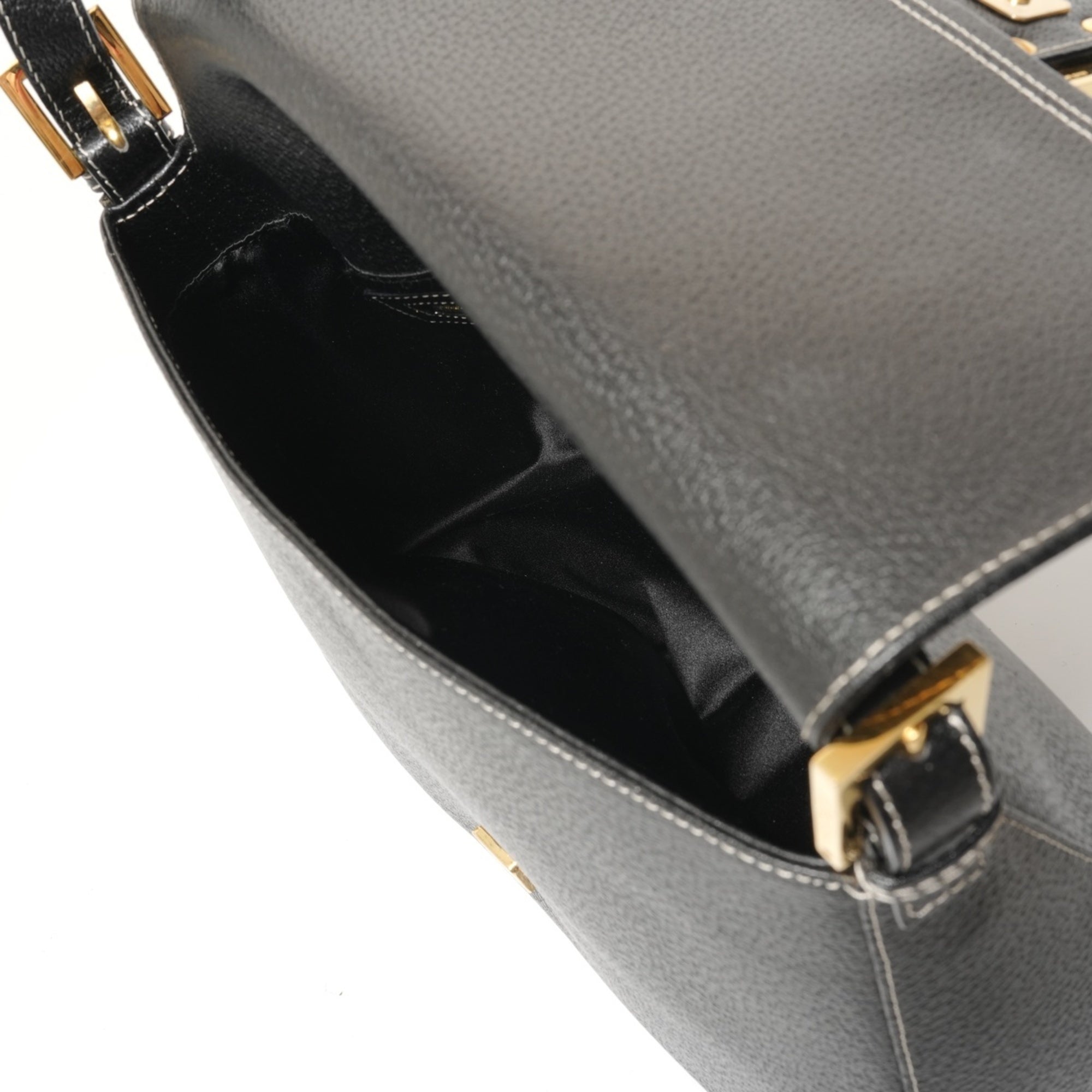 Fendi Black Leather Shoulder Bag (Pre-Owned)