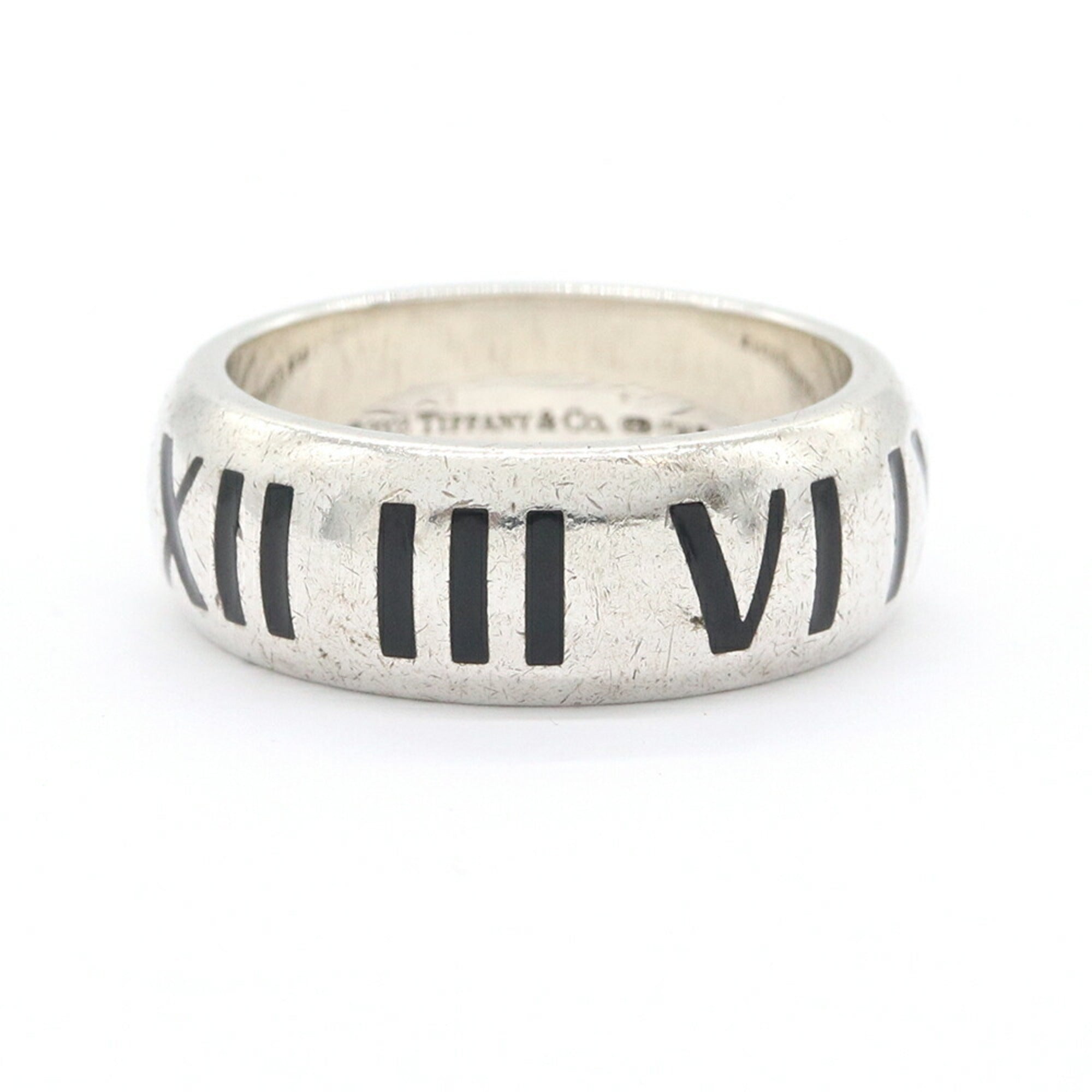 Tiffany Atlas Sterling Silver 925 Band Ring (Pre-Owned)