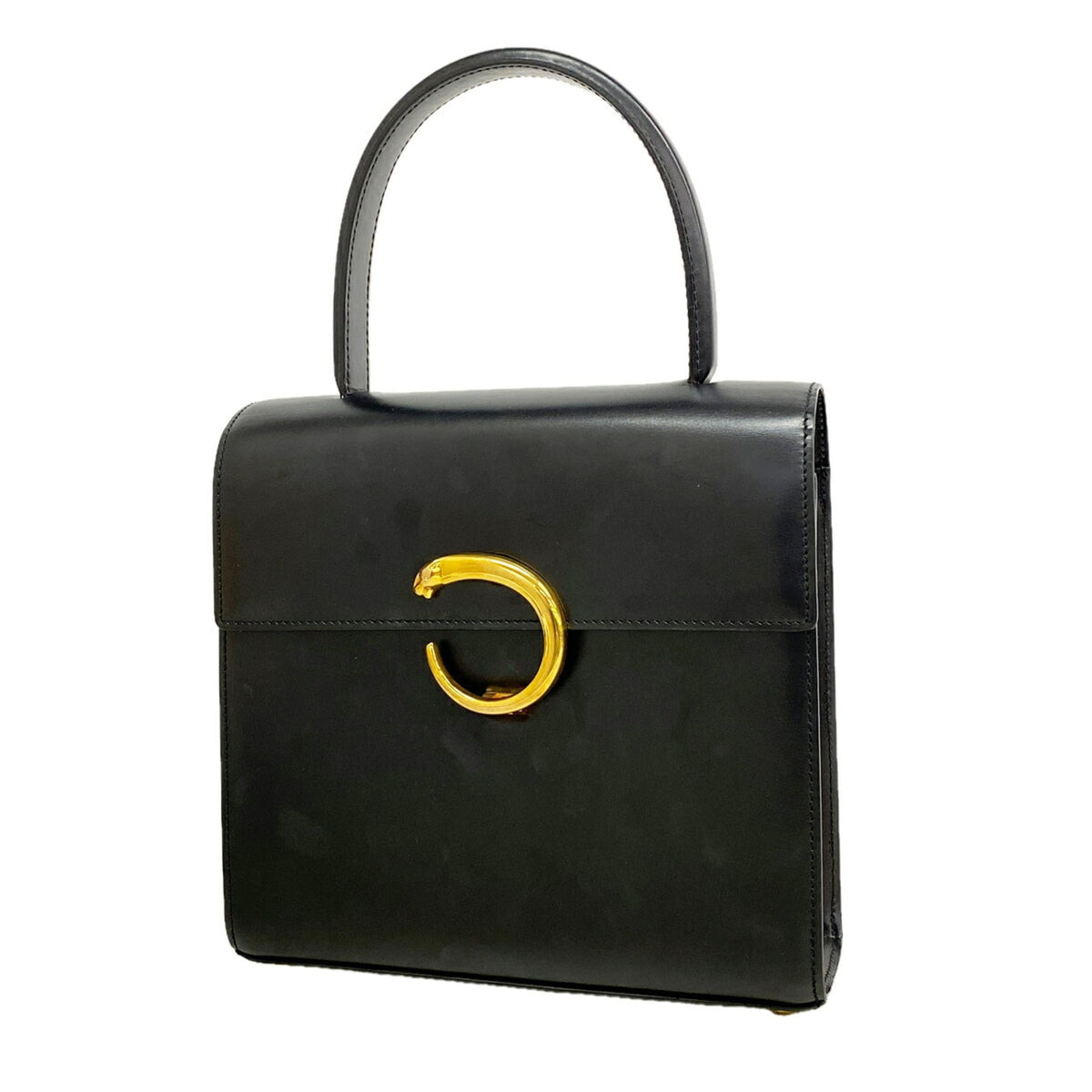 Cartier Black Leather Handbag (Pre-Owned)