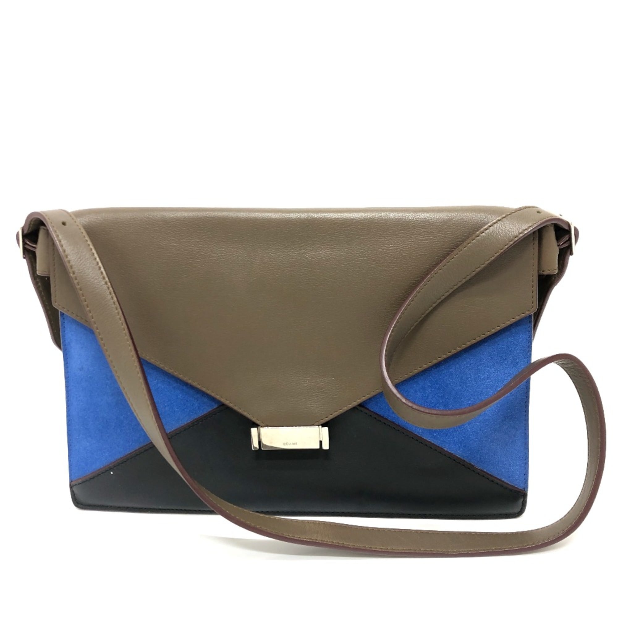 Celine Brown Leather Shoulder Bag (Pre-Owned)
