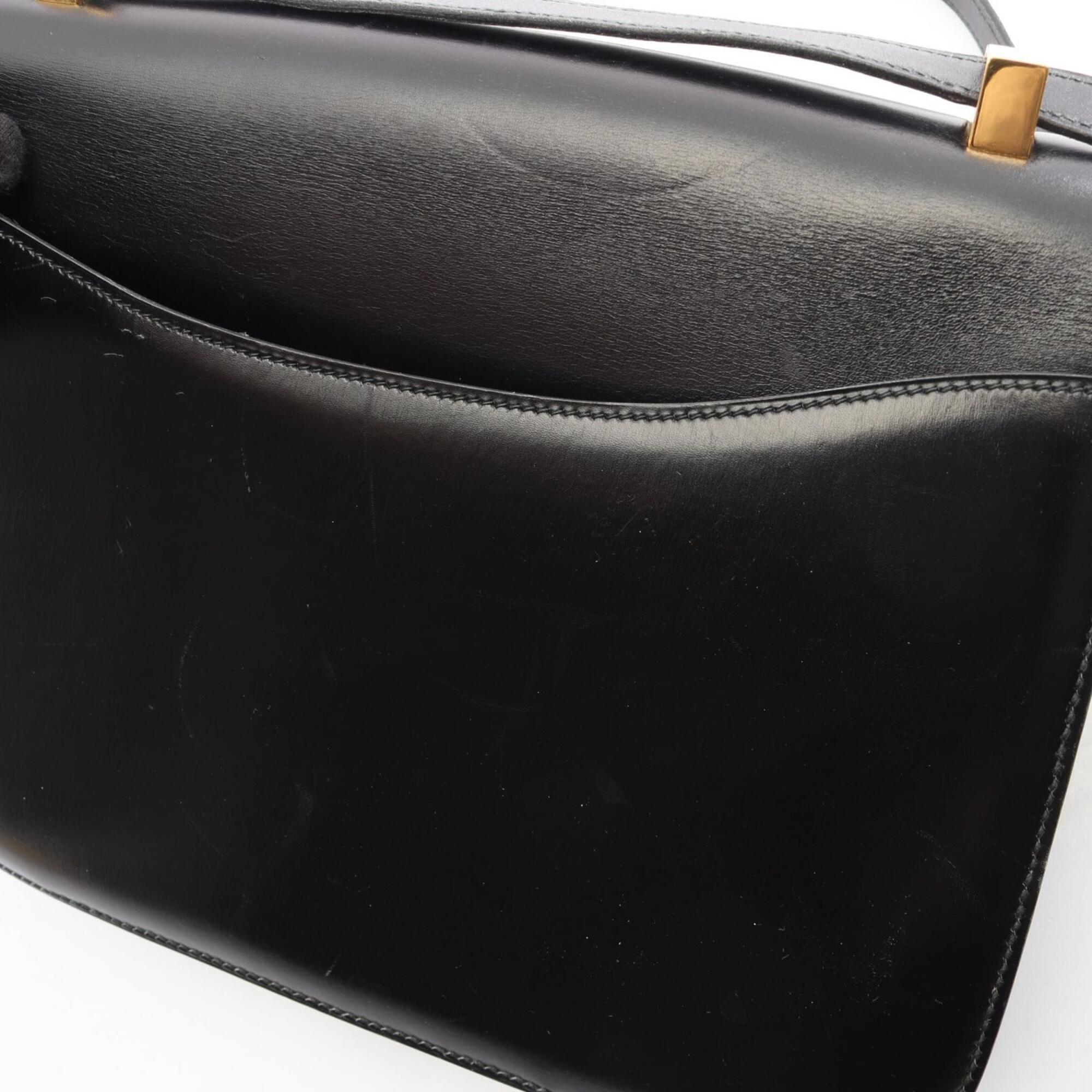Hermes Constance Black Box Calf Leather Handbag Shoulder Bag (Pre-Owned)