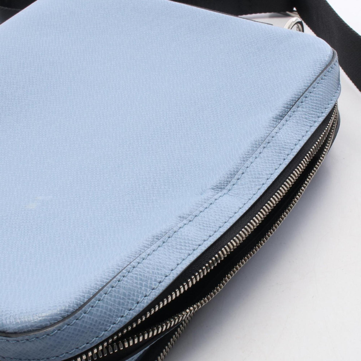 Louis Vuitton Blue Coated Canvas Leather Handbag Shoulder Bag (Pre-Owned)