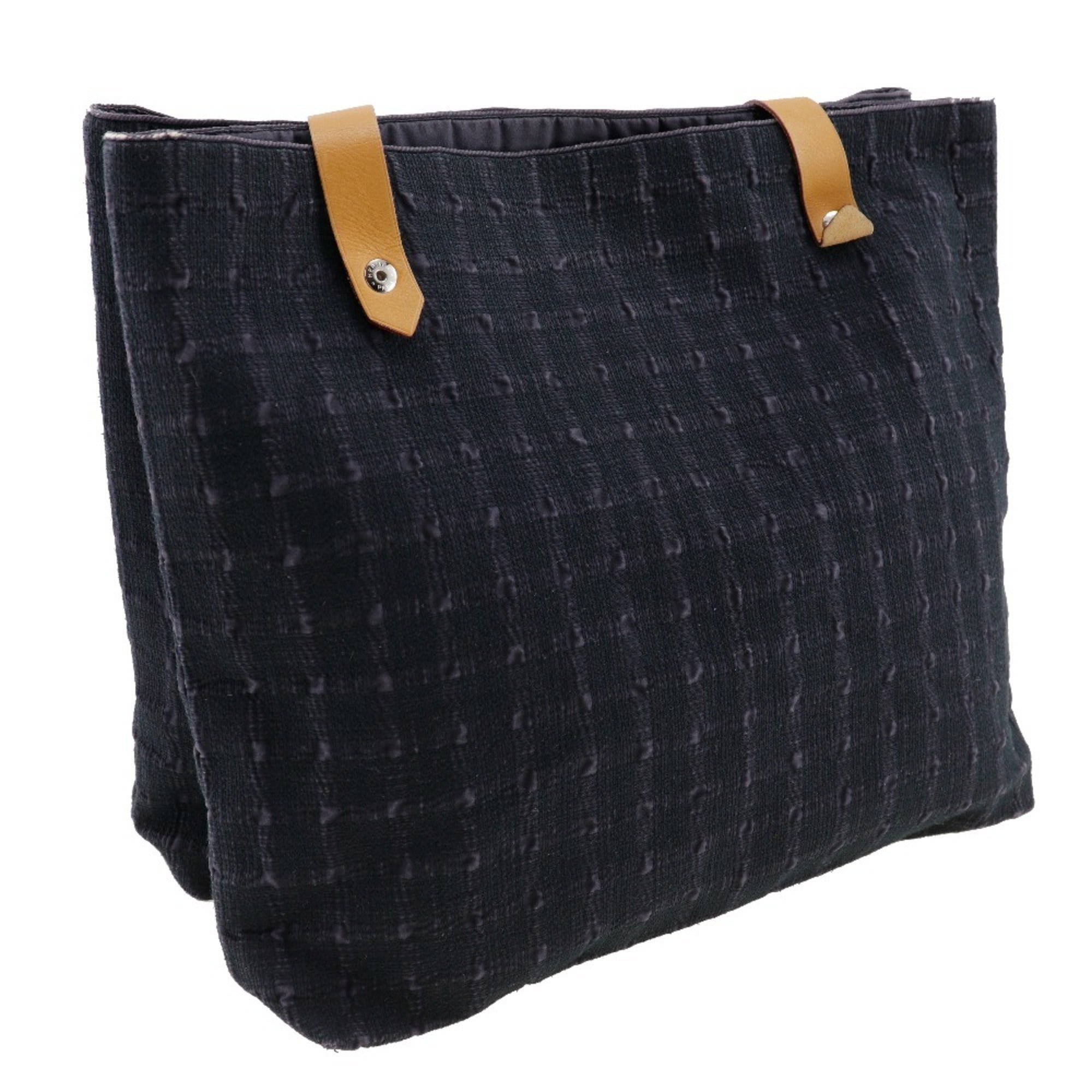 Hermes Black Canvas Shoulder Bag (Pre-Owned)