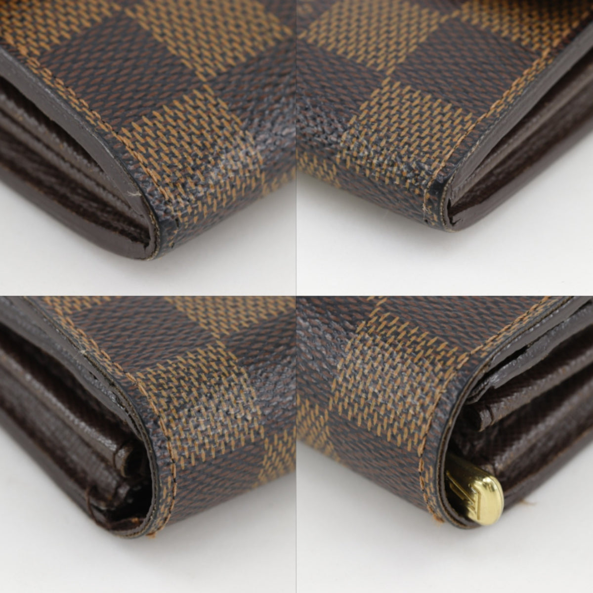 Louis Vuitton Brown Damier Canvas Long Wallet (Bi-Fold) (Pre-Owned)
