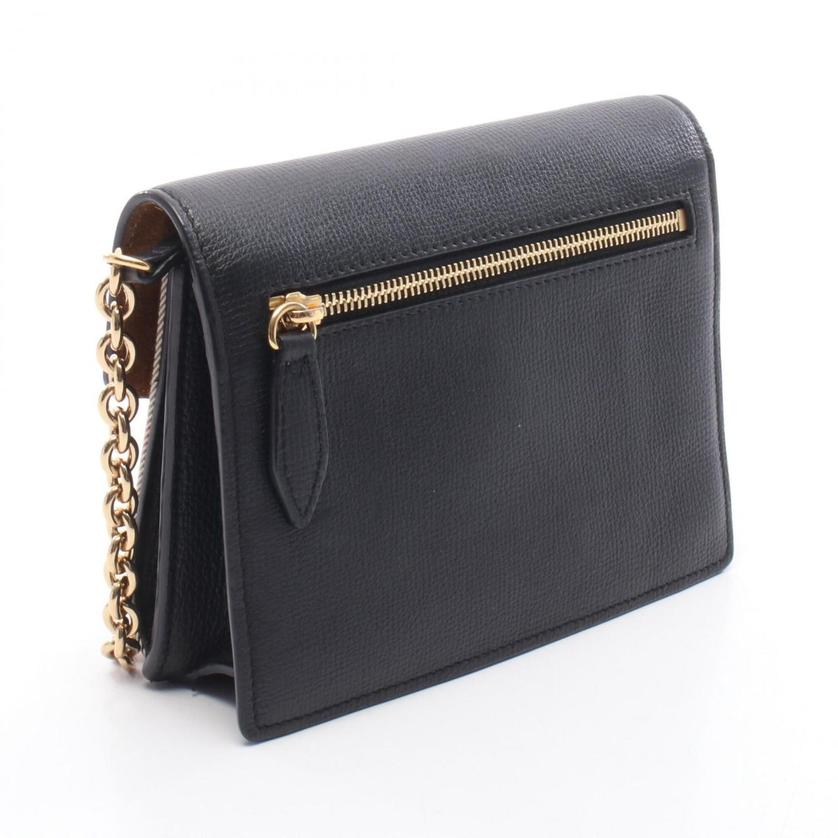 Burberry Beige Black Multi-Color Canvas Leather Handbag Shoulder Bag (Pre-Owned)