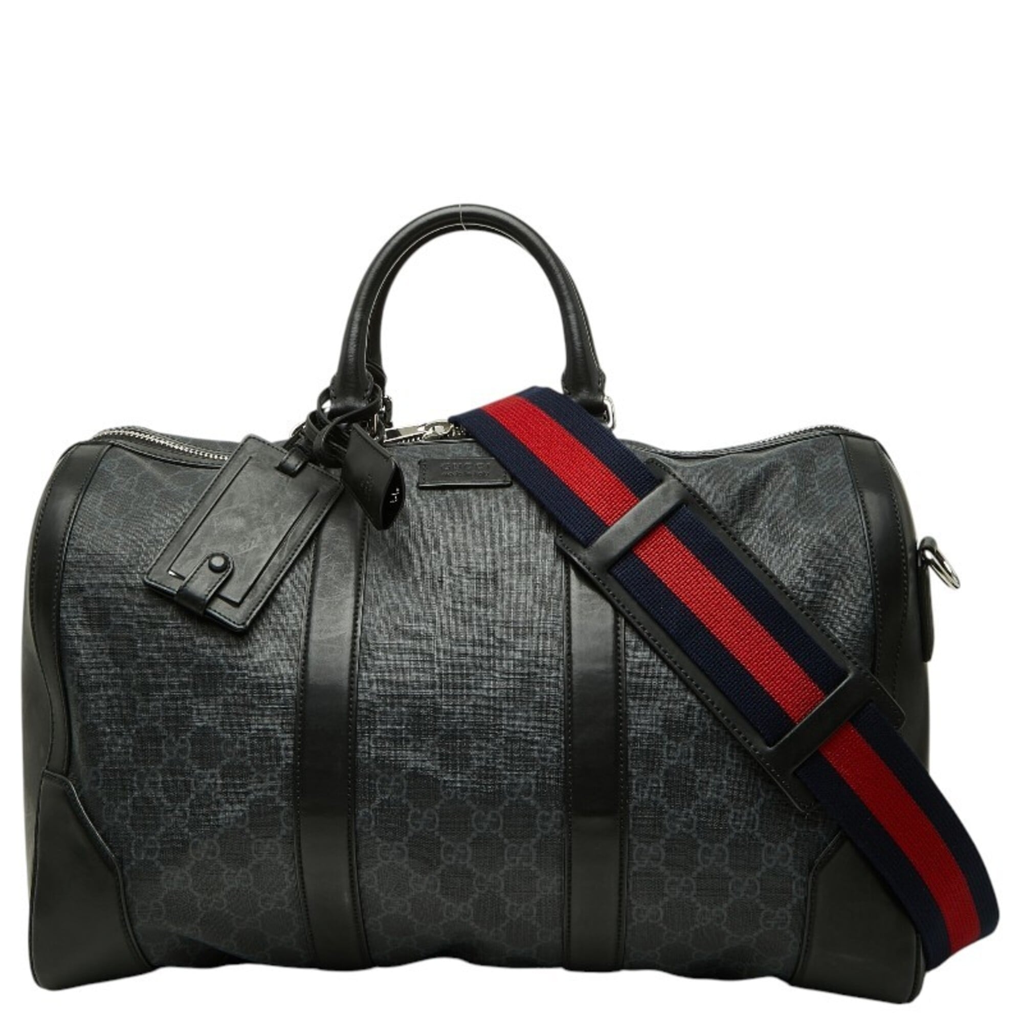 Gucci Black Pvc Leather Boston Bag Shoulder Bag (Pre-Owned)