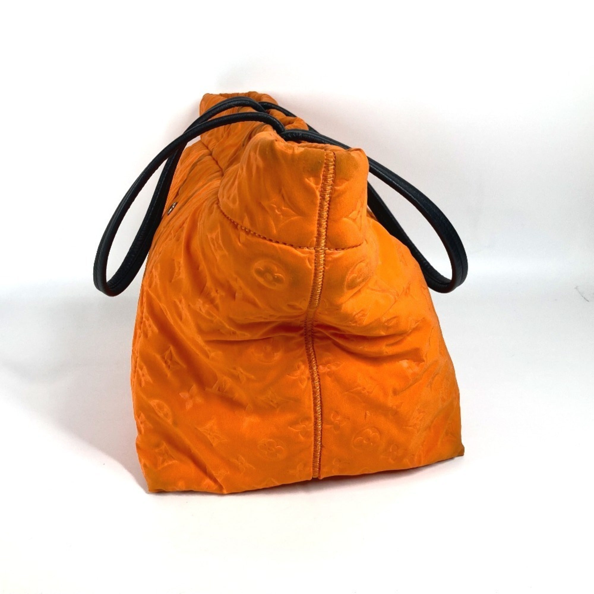 Louis Vuitton Orange Microfiber Shoulder Bag Tote Bag (Pre-Owned)