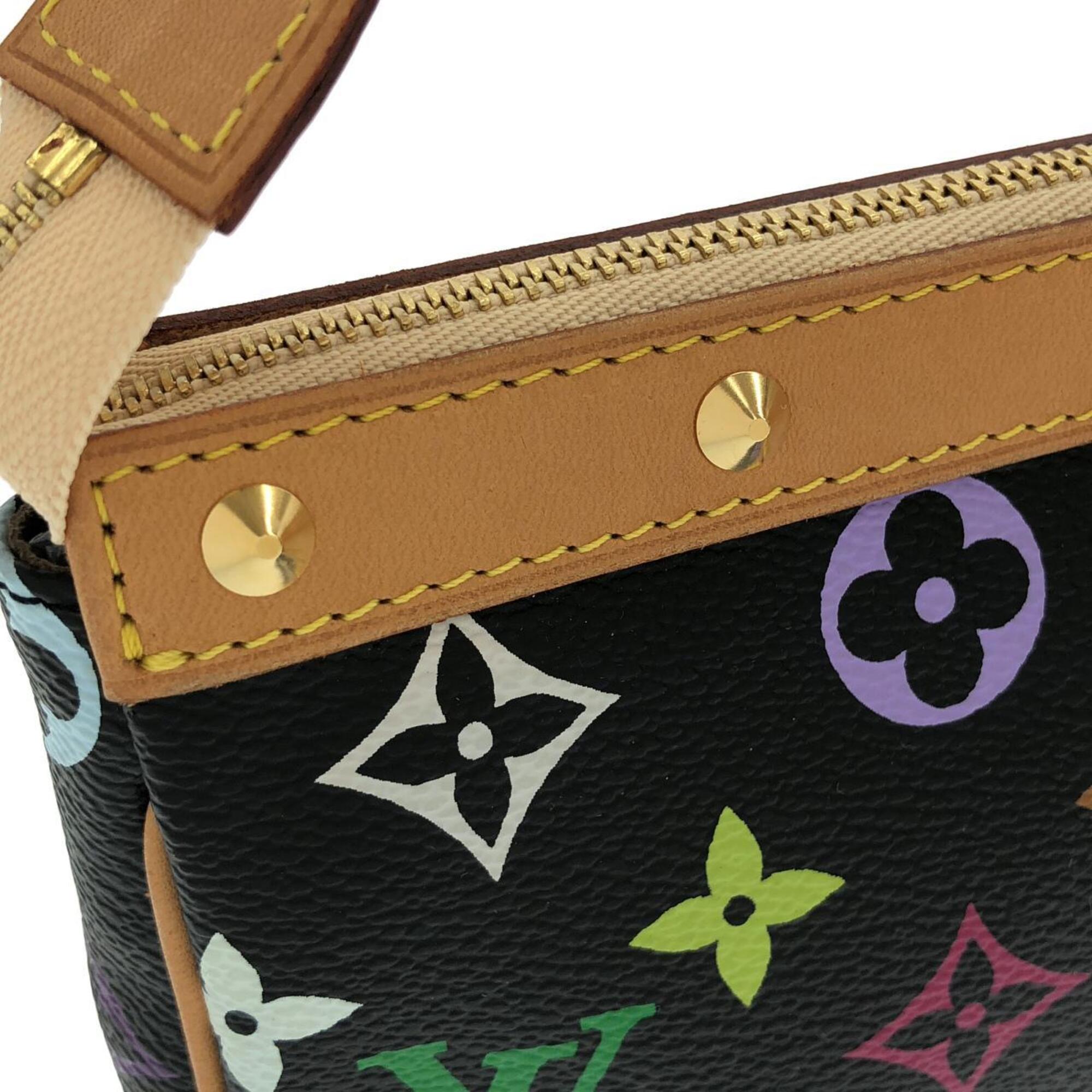 Louis Vuitton Black Multi-Color Coated Canvas Pochette Pouch (Pre-Owned)