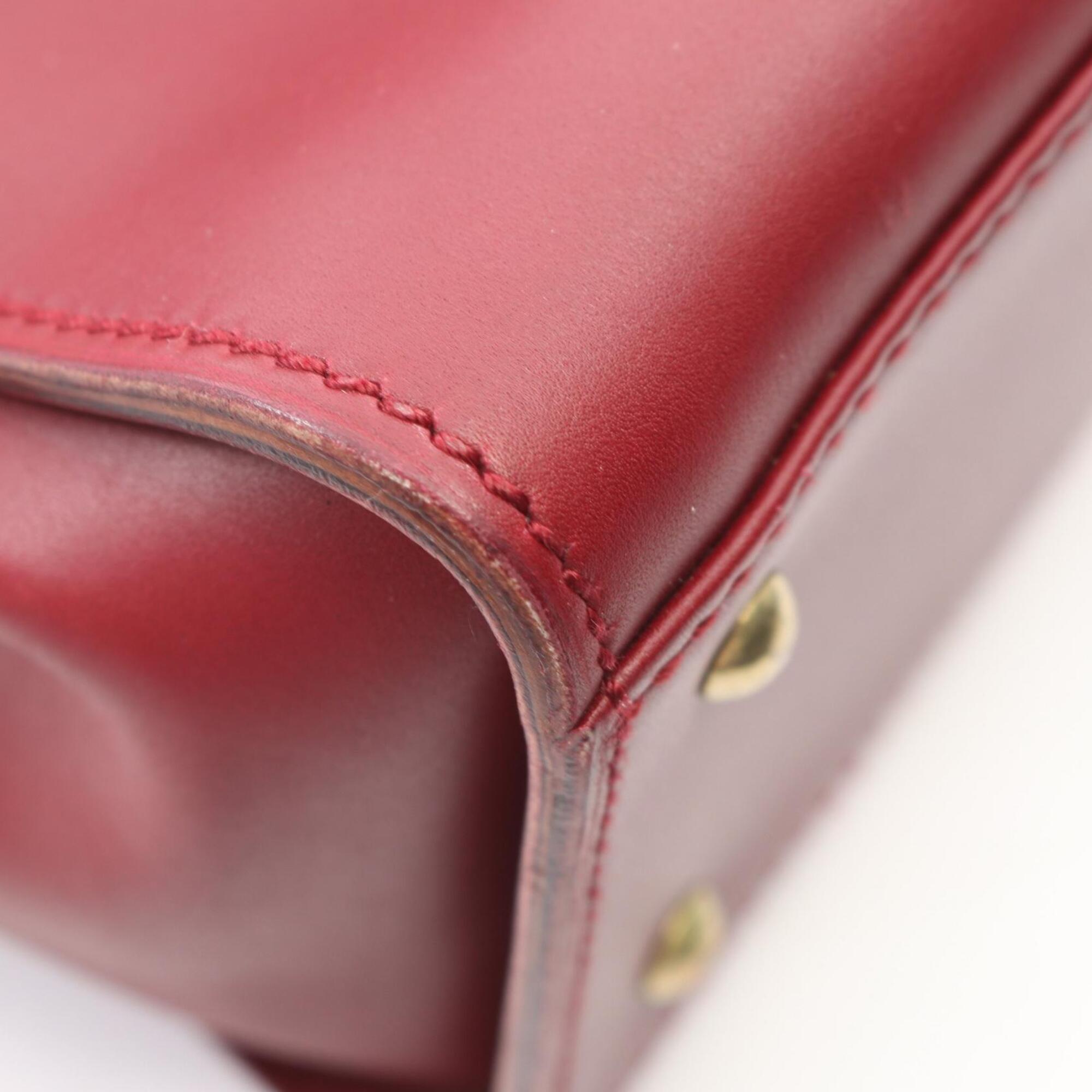 Gucci Bordeaux Leather Handbag (Pre-Owned)