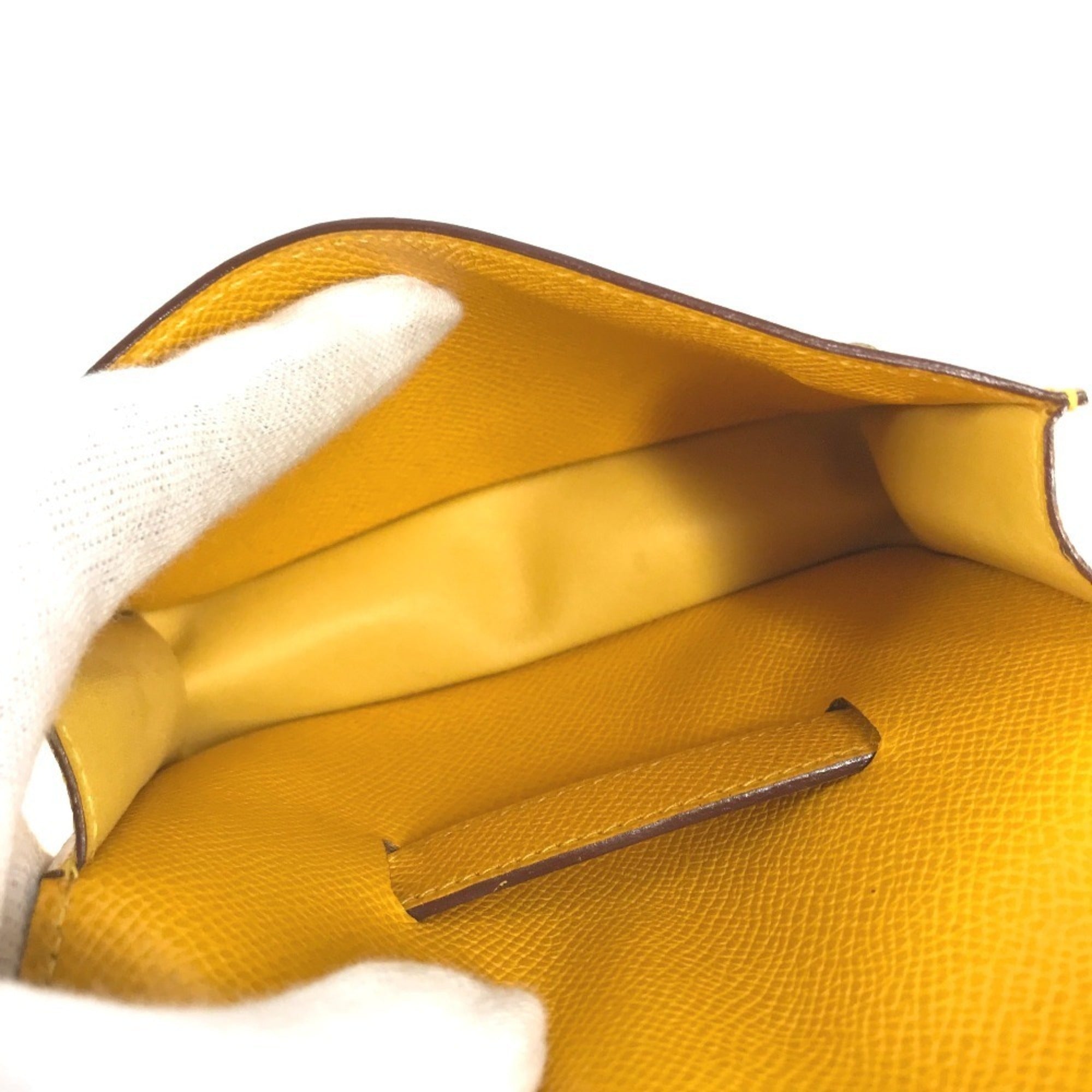 Hermes Yellow Courchevel Leather Fanny Pack Pochette Sling Bag (Pre-Owned)