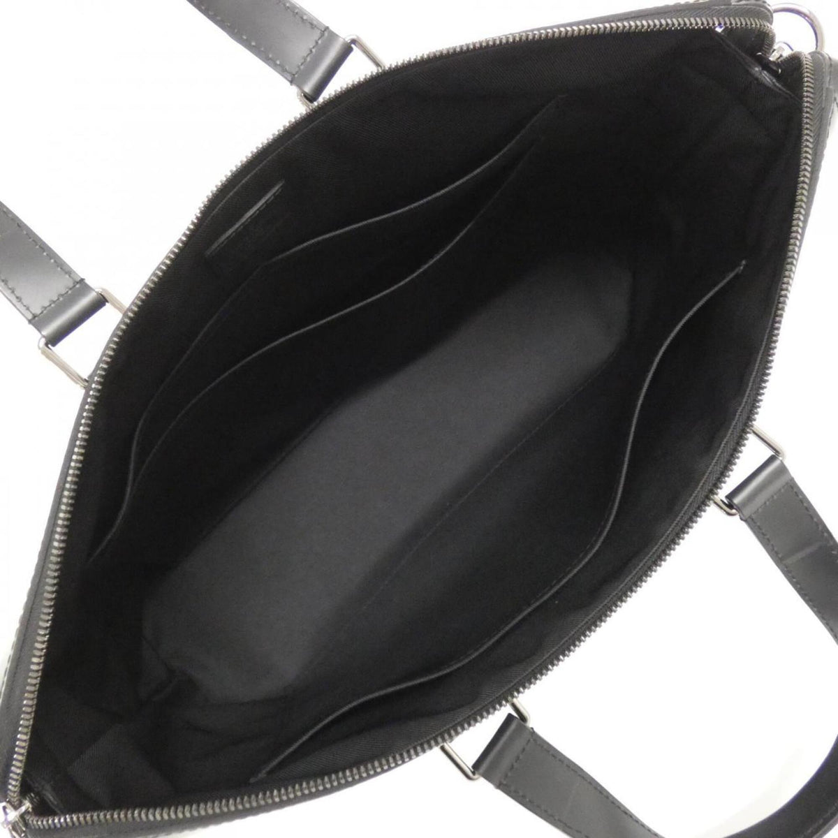 Louis Vuitton Black Coated Canvas Briefcase Handbag (Pre-Owned)