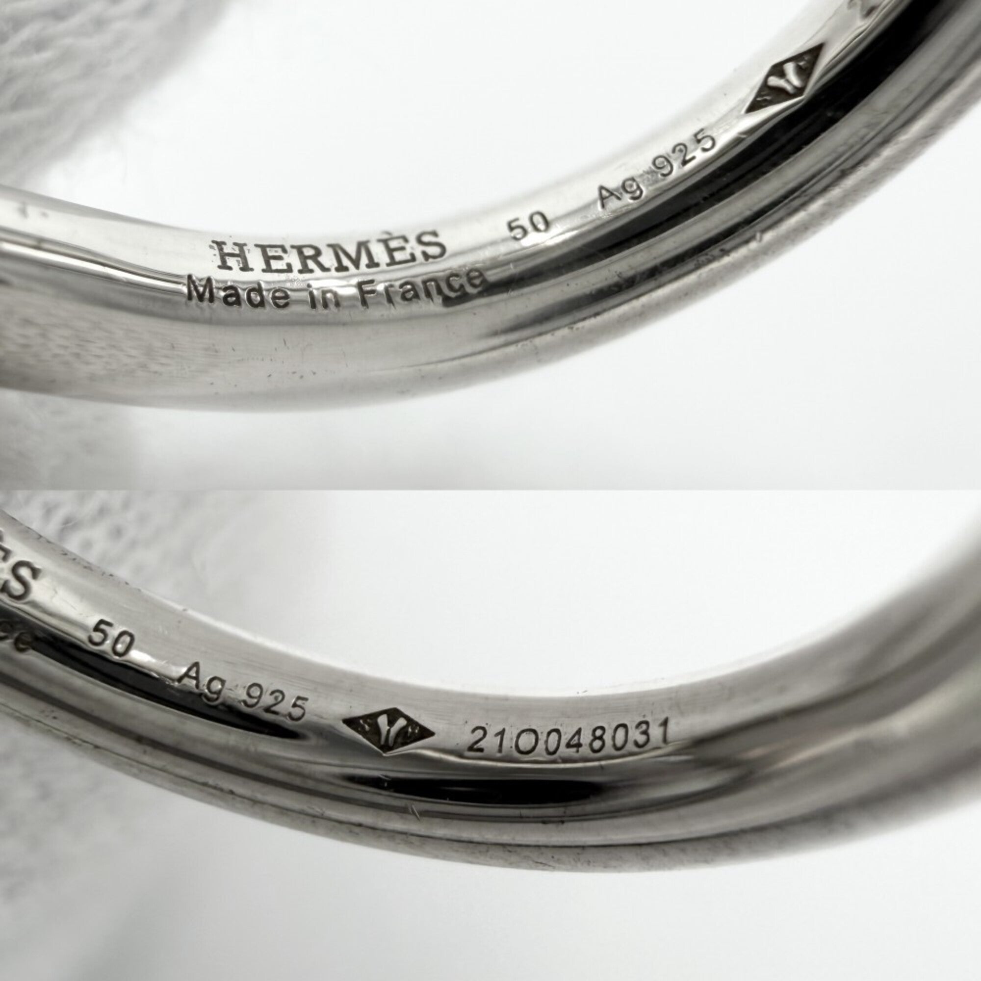 Hermes Silver 925 Band Ring (Pre-Owned)