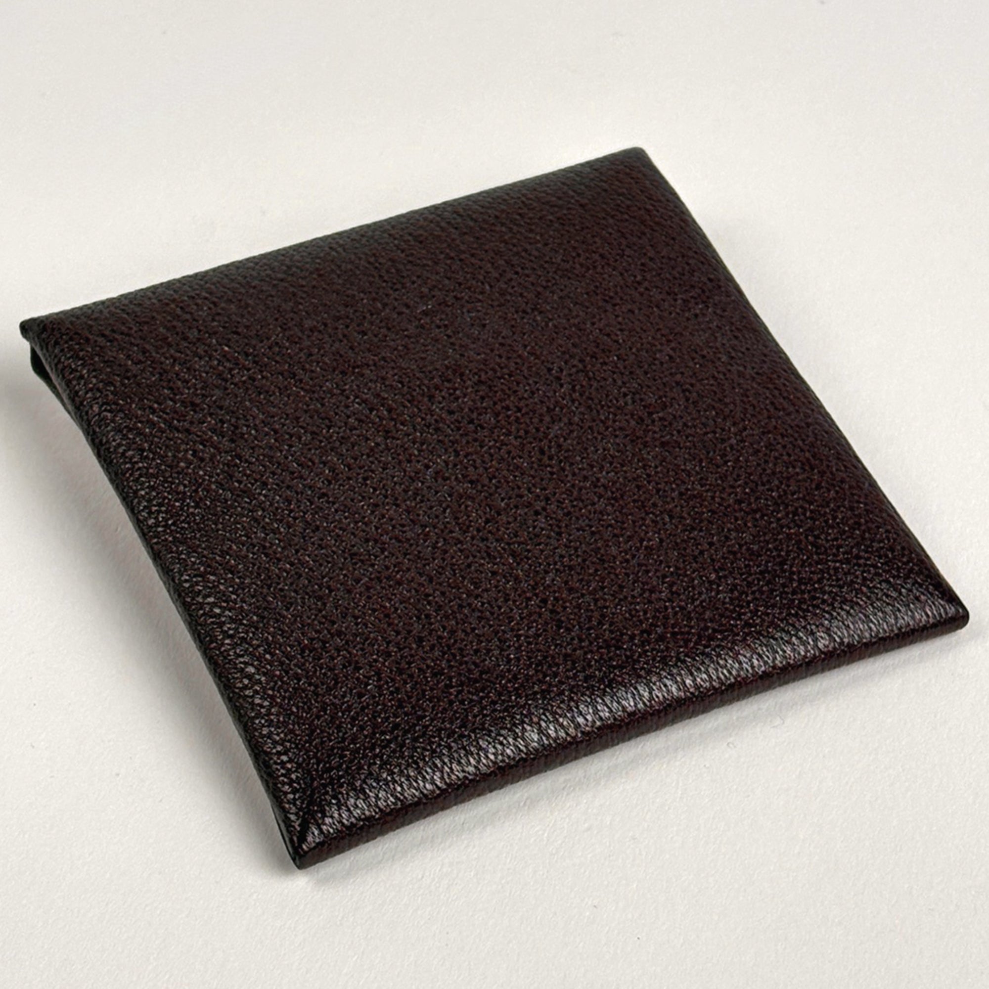 Hermes Bastia Brown Chevre Leather Coin Purse/Coin Case (Pre-Owned)