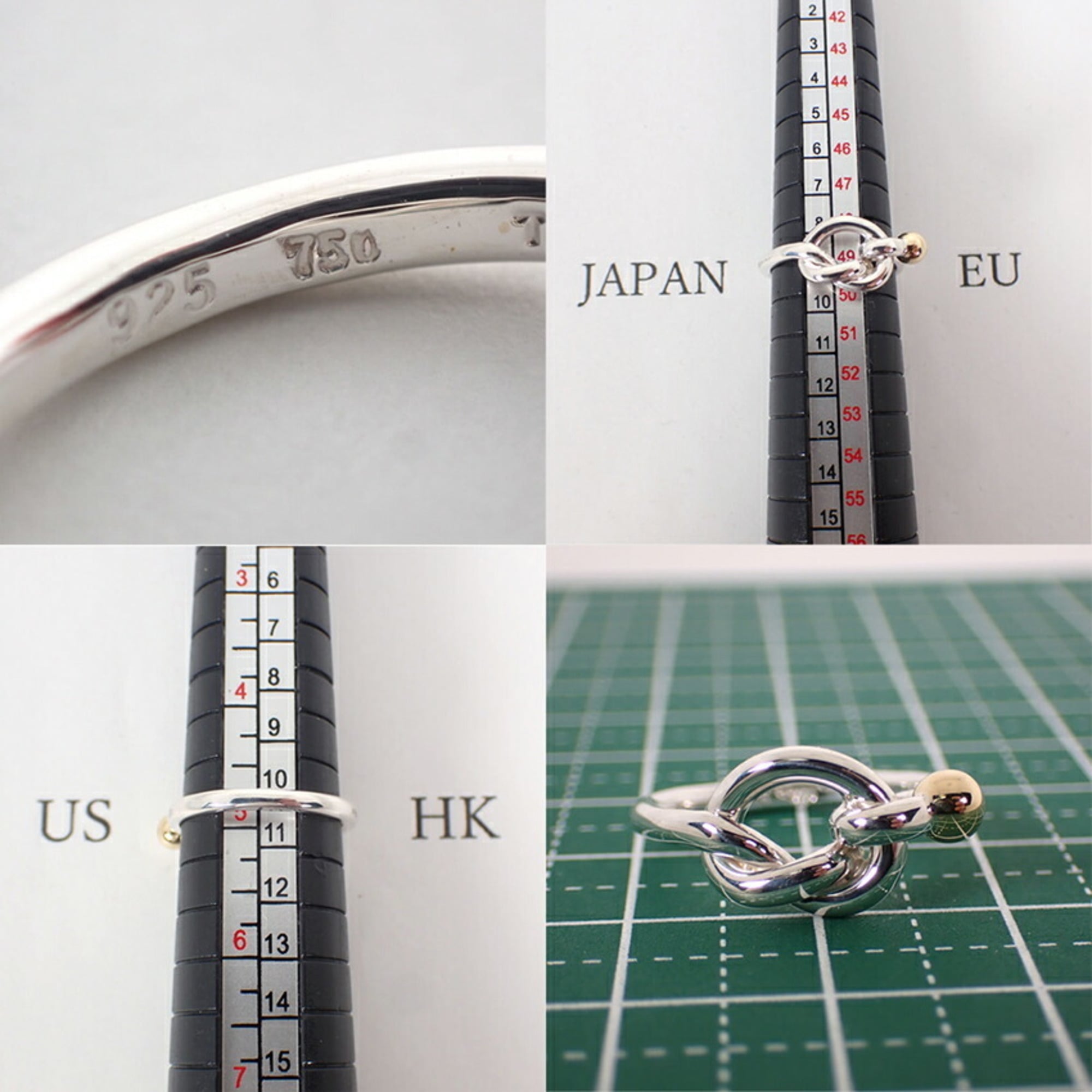 Tiffany Yellow Gold (18K) Sterling Silver 925 Band Ring (Pre-Owned)