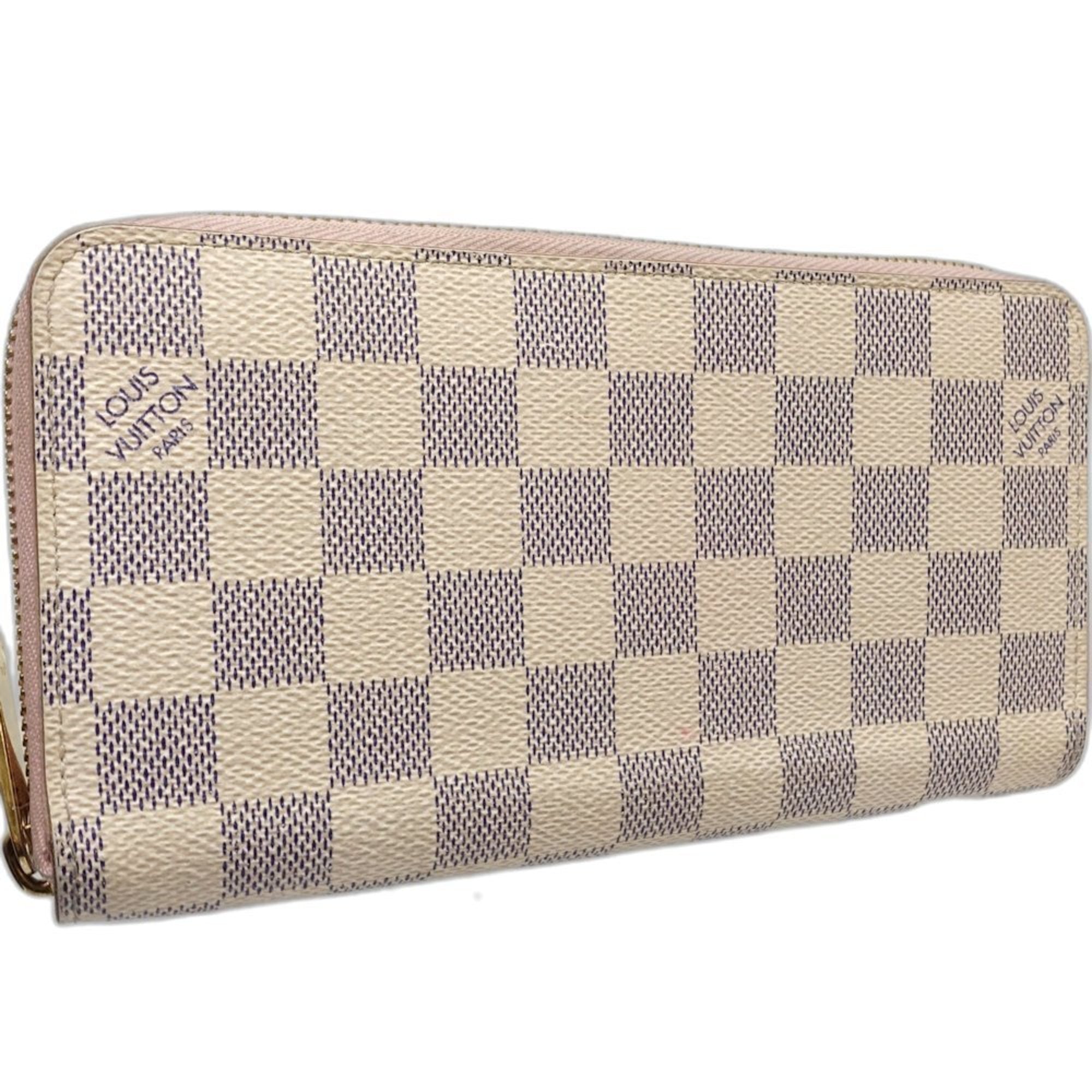 Louis Vuitton Damier Azur Damier Azur Rose Ballerine Damier Azur Long Wallet (Bi-Fold) (Pre-Owned)