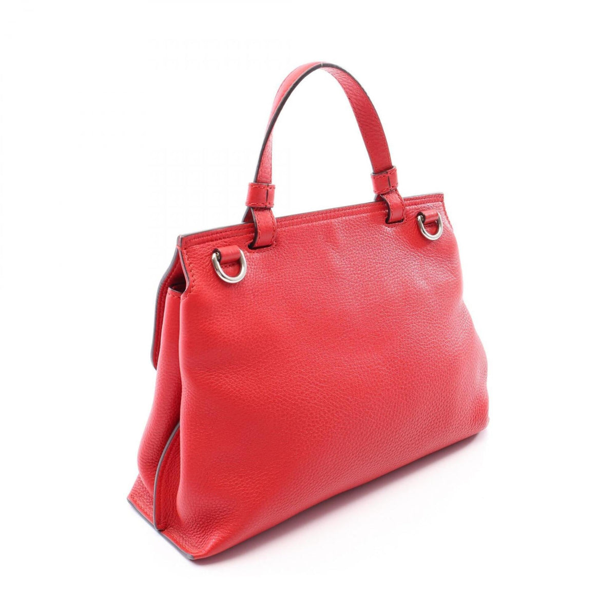 Gucci Red Color Leather Handbag (Pre-Owned)