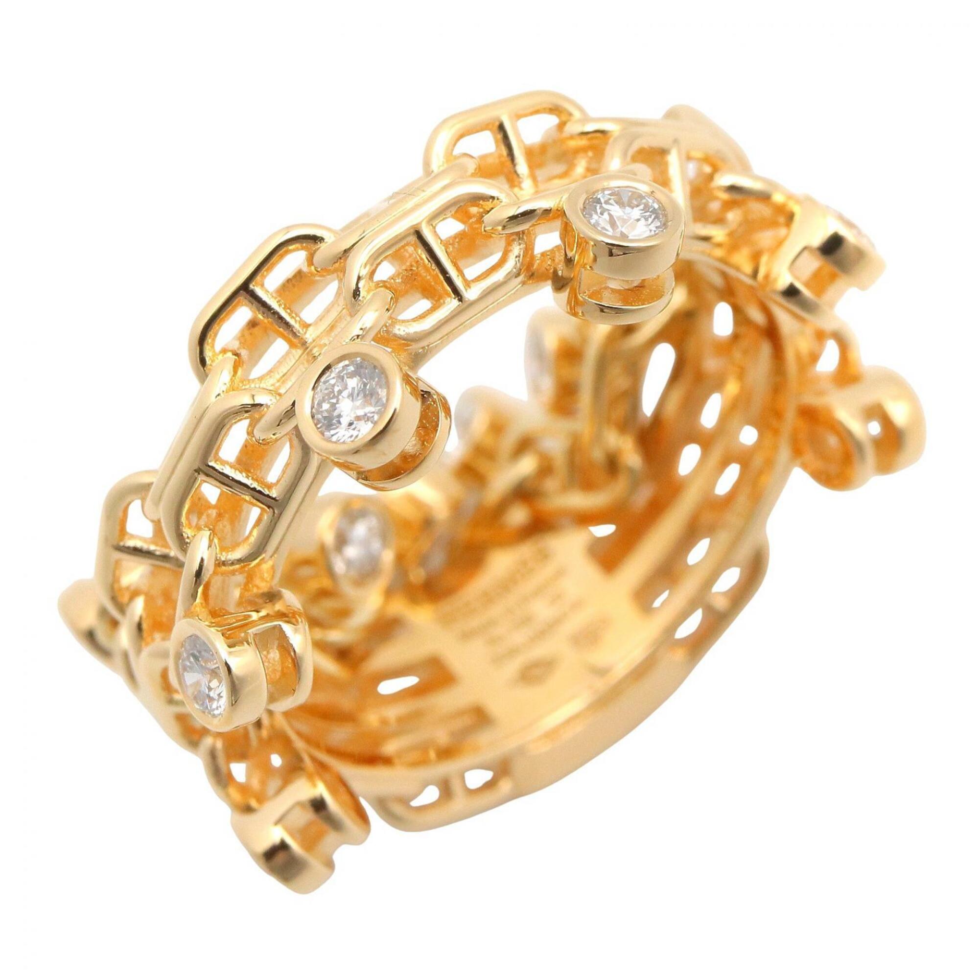 Hermes Gold Clear Yellow Gold (18K) Band Ring (Pre-Owned)