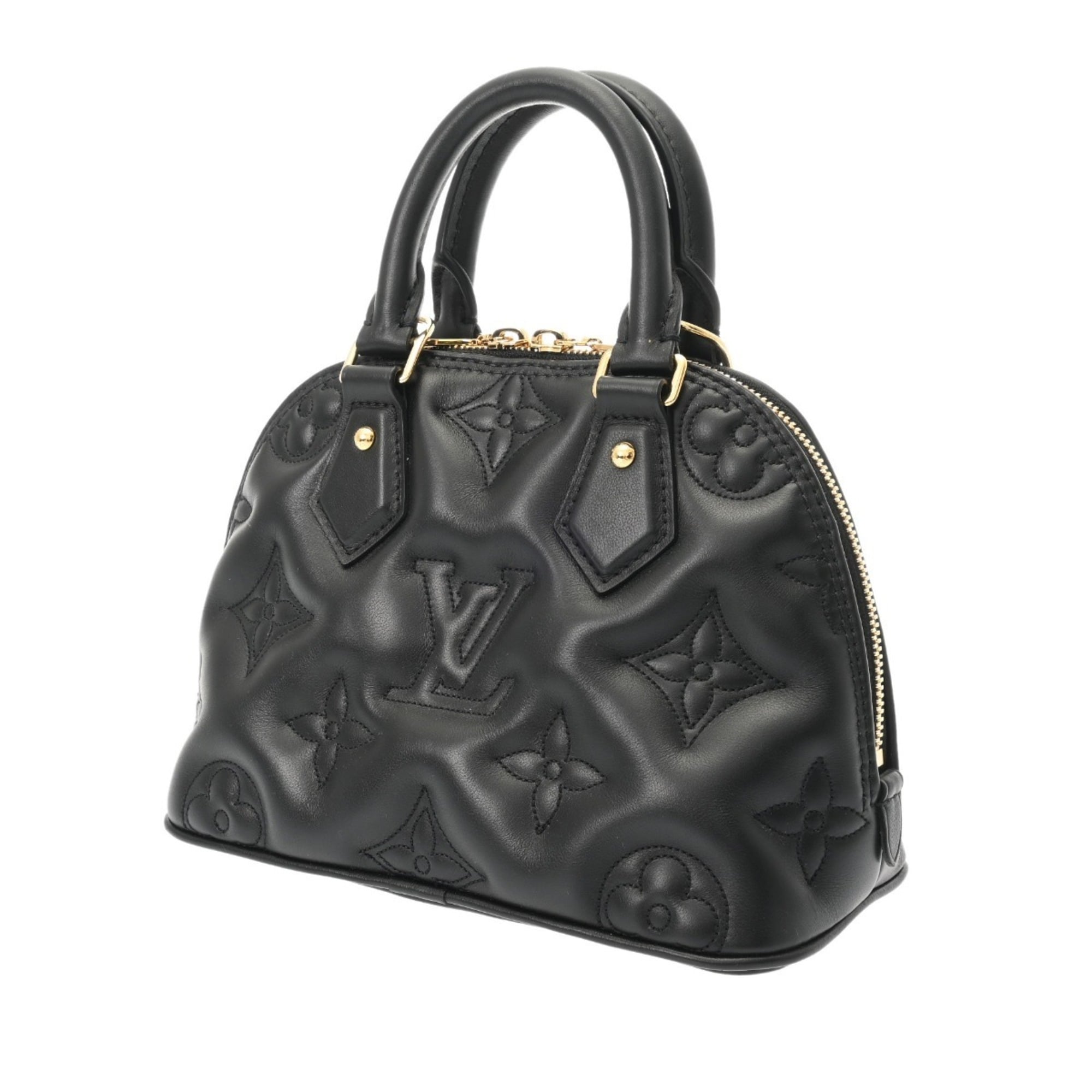 Louis Vuitton Black Leather Handbag (Pre-Owned)