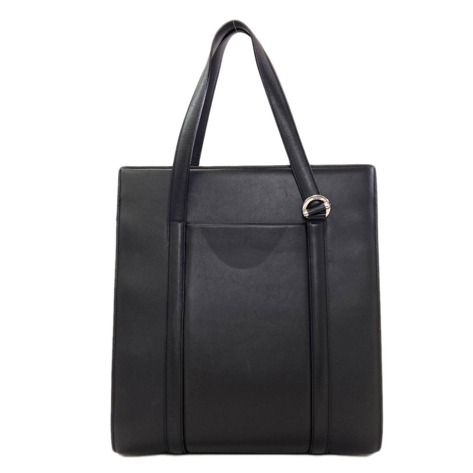 Cartier Black Leather Tote Bag (Pre-Owned)
