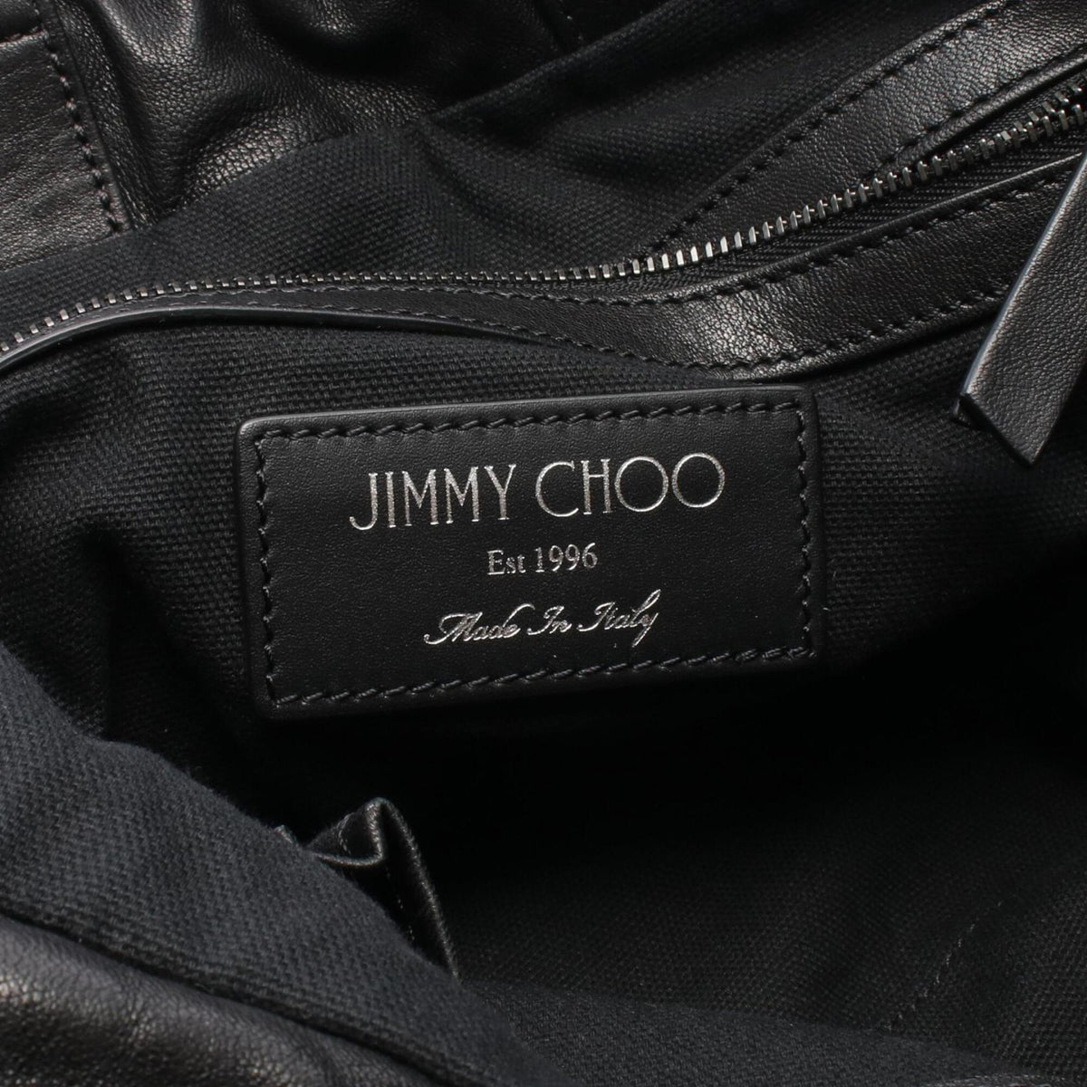 Jimmy Choo Black Leather Backpack Handbag (Pre-Owned)