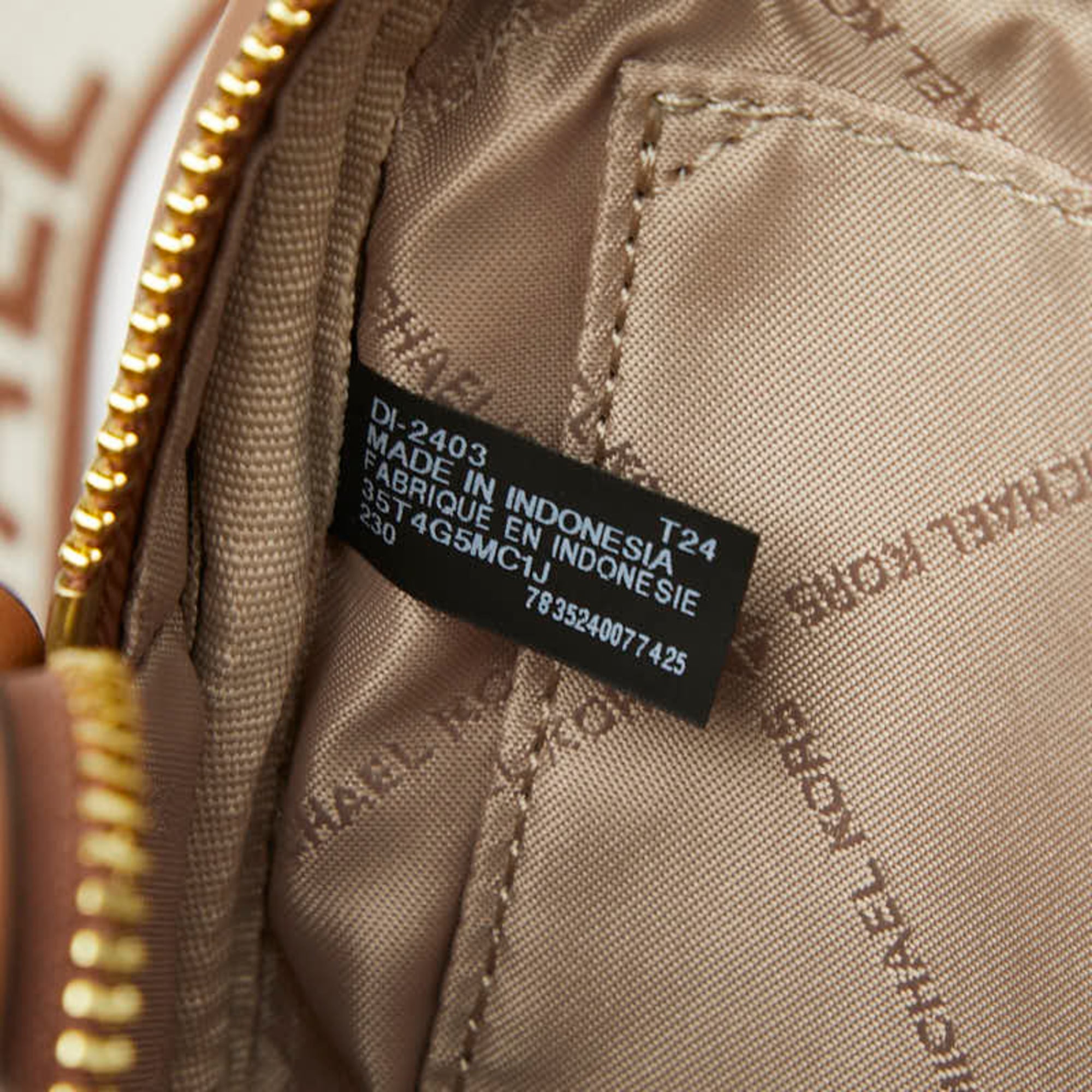 Michael Kors Brown Canvas Leather Pouch Shoulder Bag (Pre-Owned)