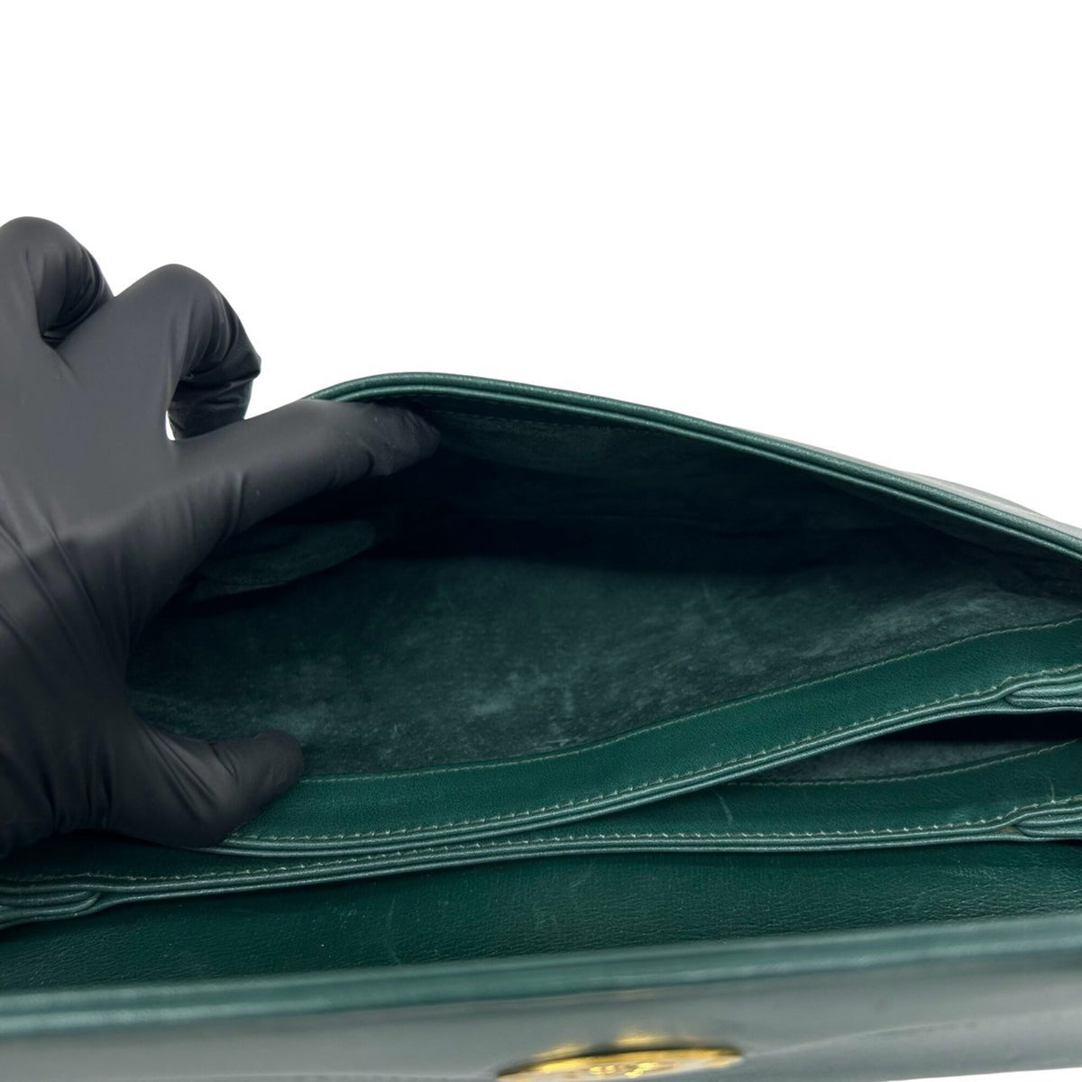 Gucci Green Leather Shoulder Bag (Pre-Owned)