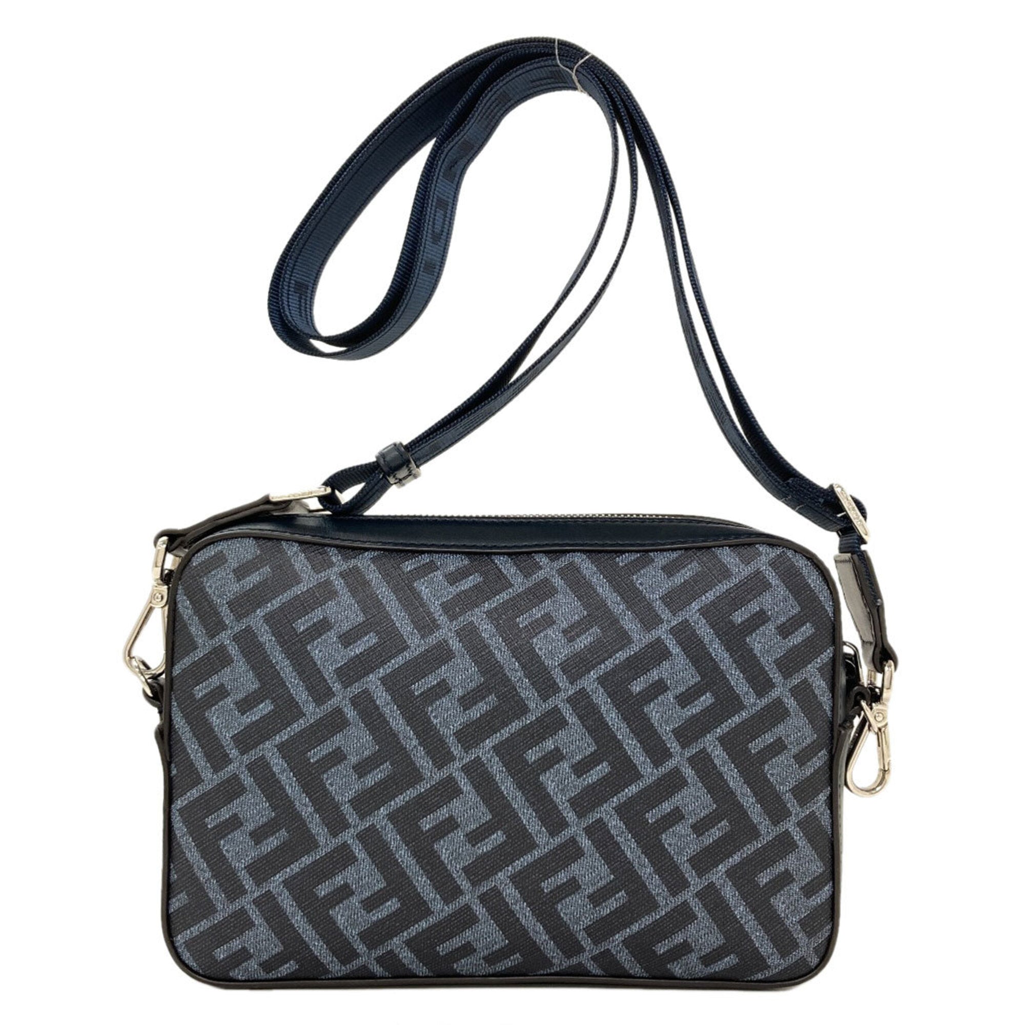 Fendi Navy Leather Shoulder Bag (Pre-Owned)