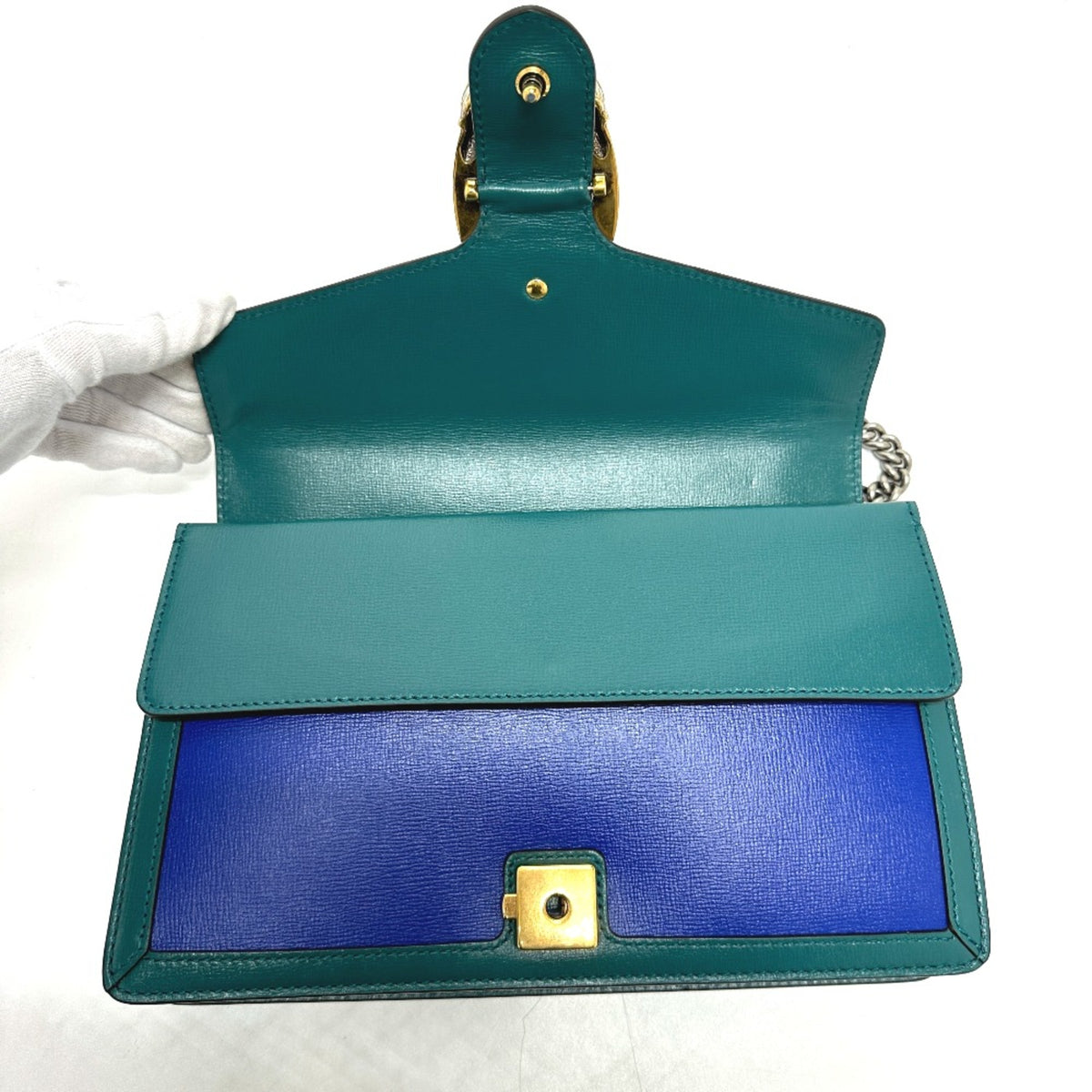Gucci Blue Leather Shoulder Bag (Pre-Owned)