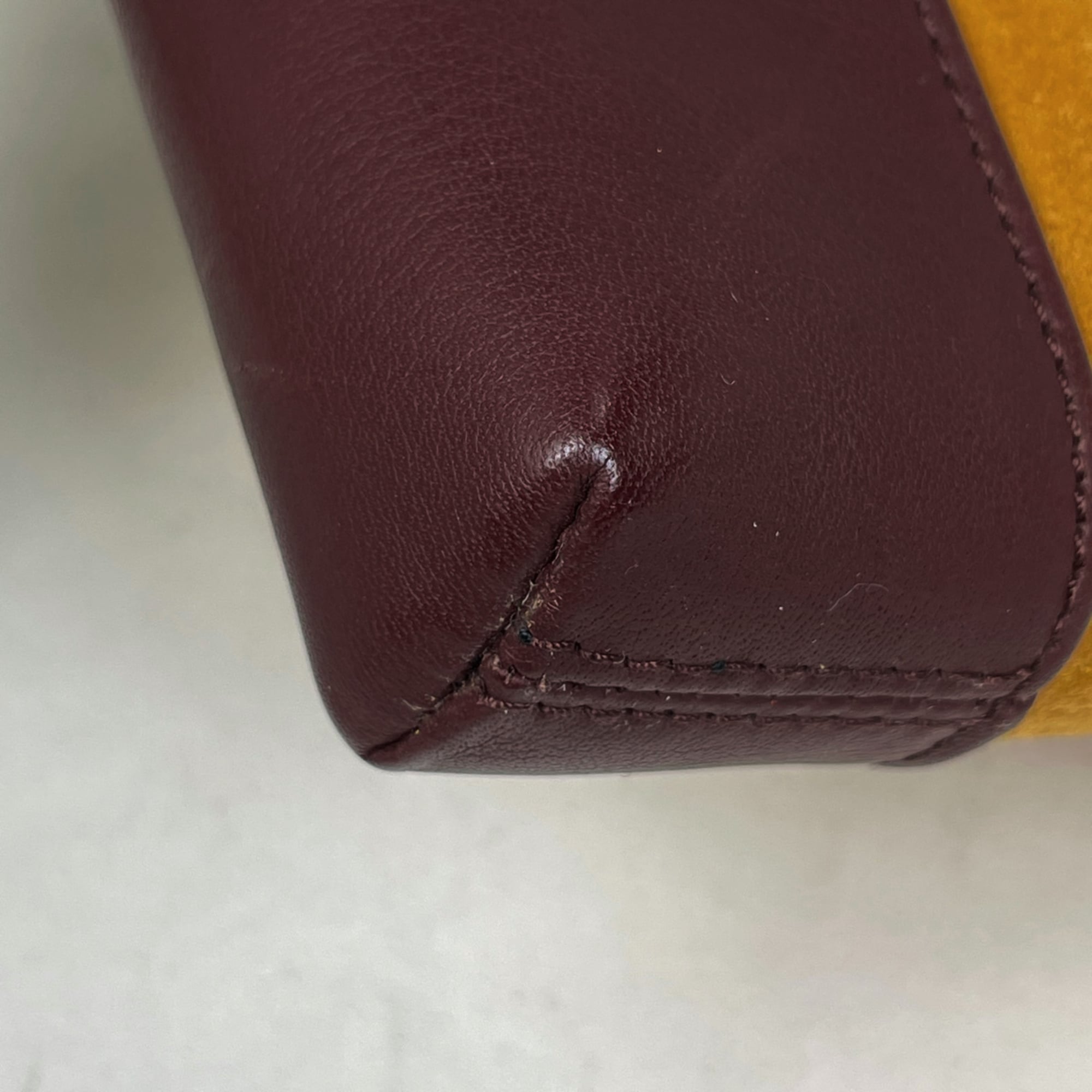 Loewe Bordeaux Yellow Suede Leather Shoulder Bag (Pre-Owned)