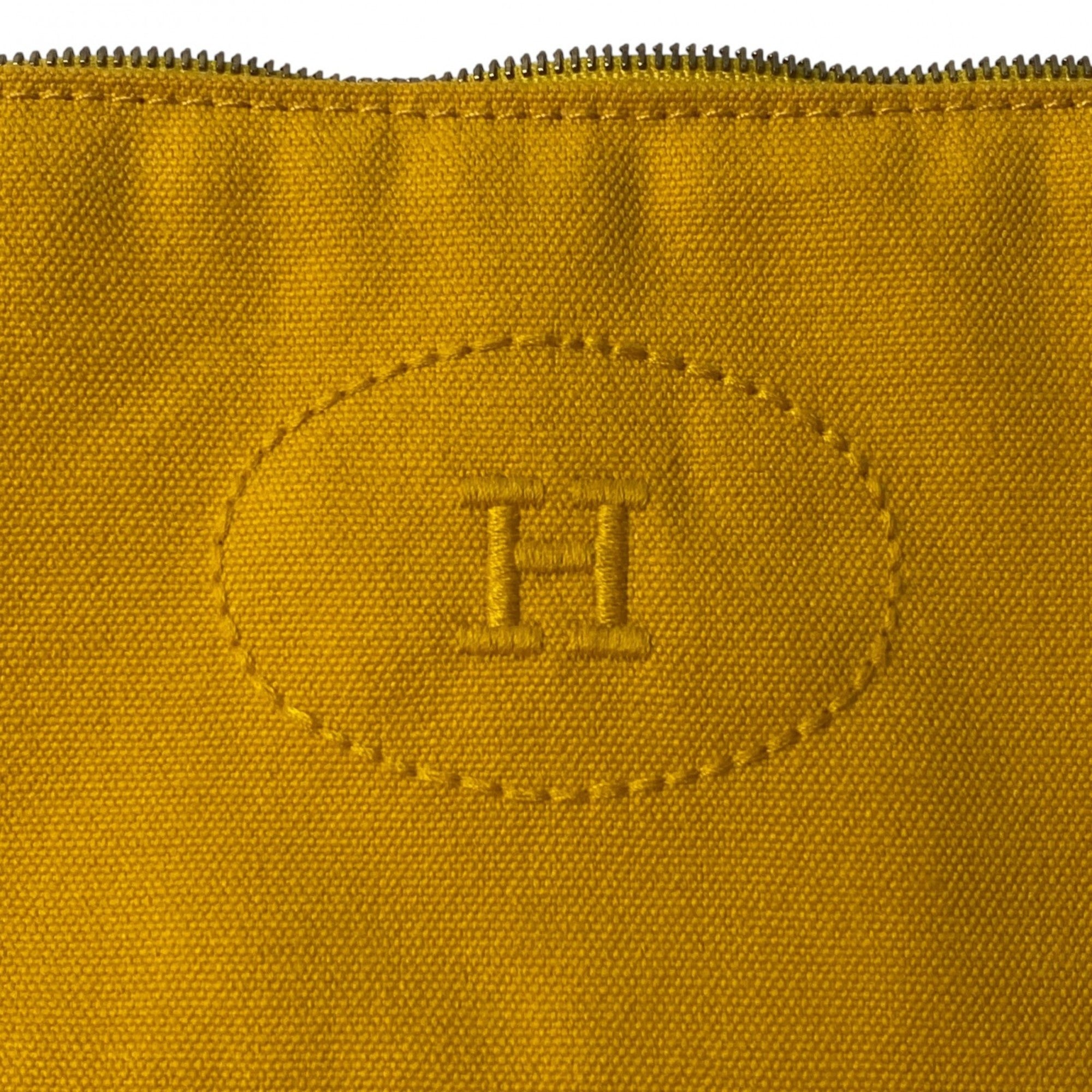 Hermes Yellow Canvas Pouch (Pre-Owned)