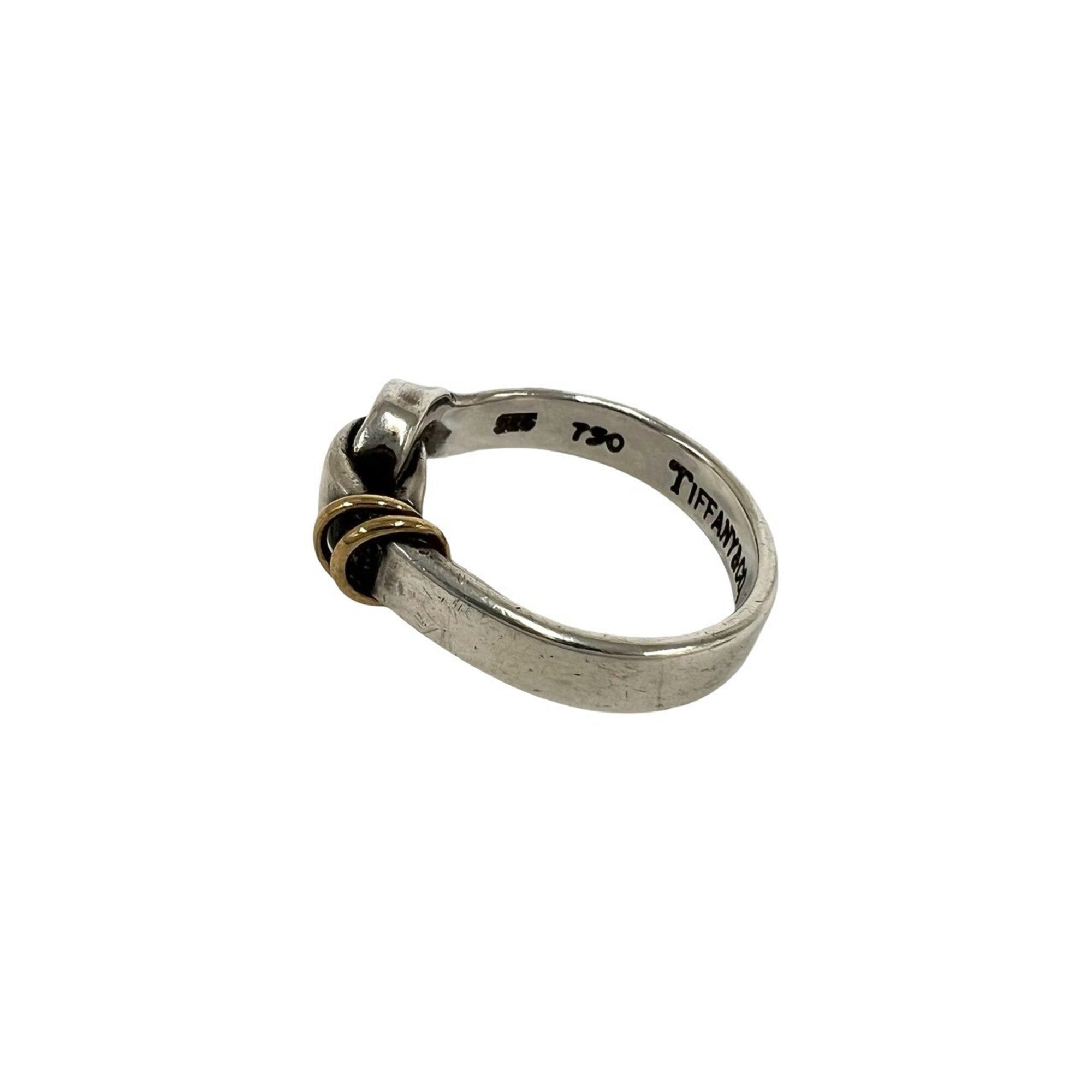 Tiffany Gold Silver Yellow Gold (18K) Silver 925 Band Ring (Pre-Owned)