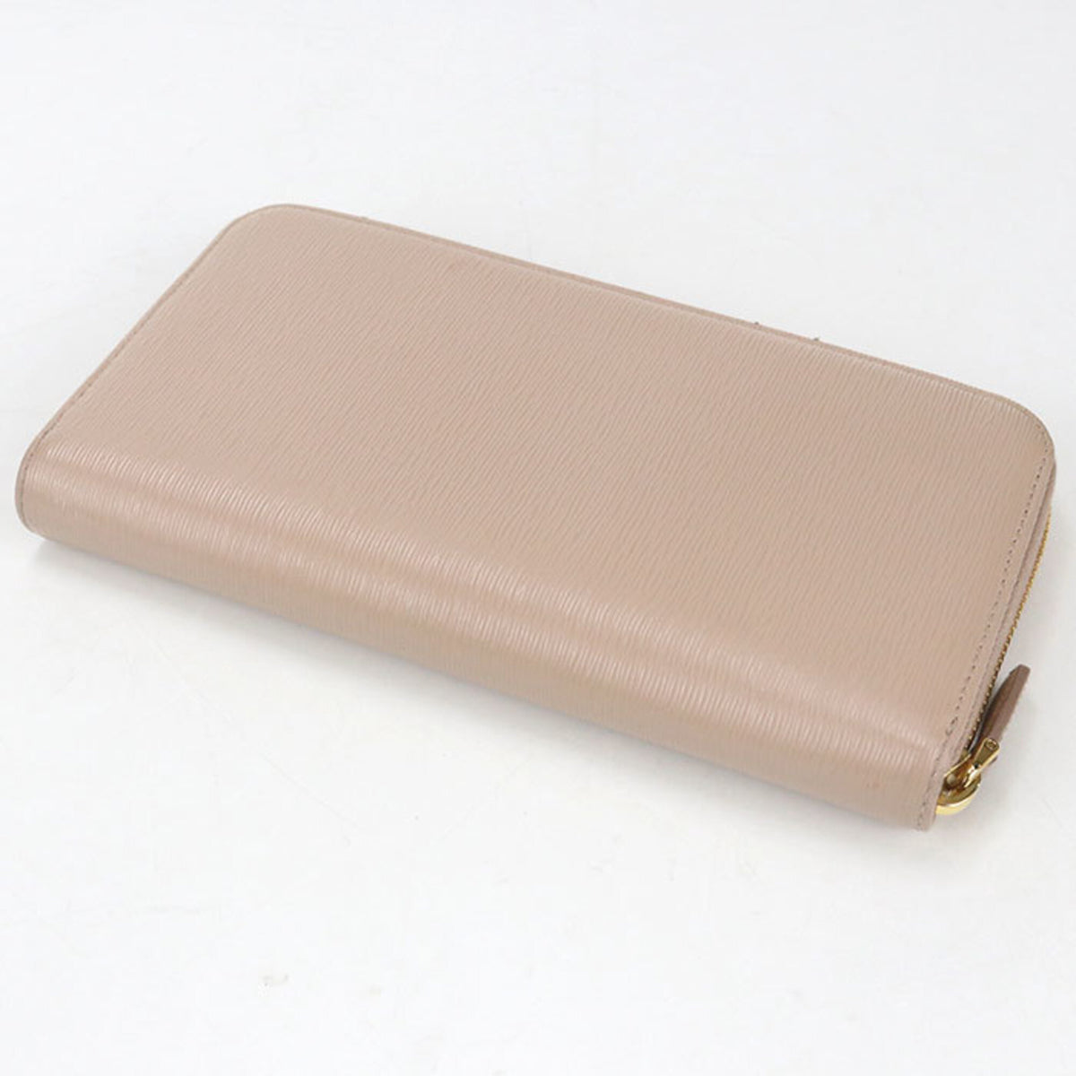 Prada Beige Leather Long Wallet (Bi-Fold) (Pre-Owned)
